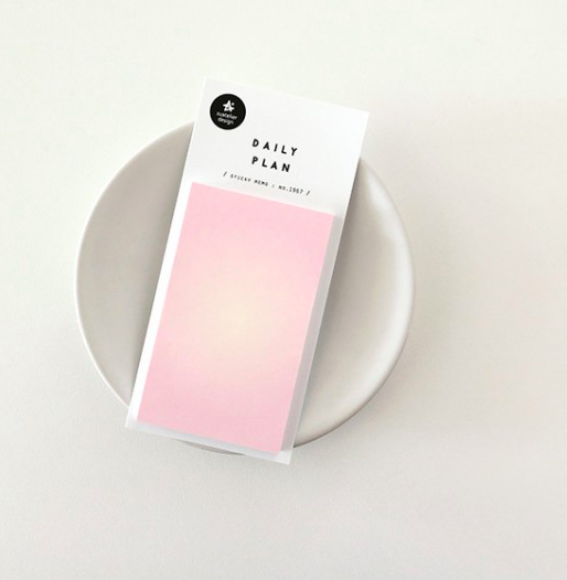 粉色渲染 40枚便利貼 memo #1967｜韓國Suatelier