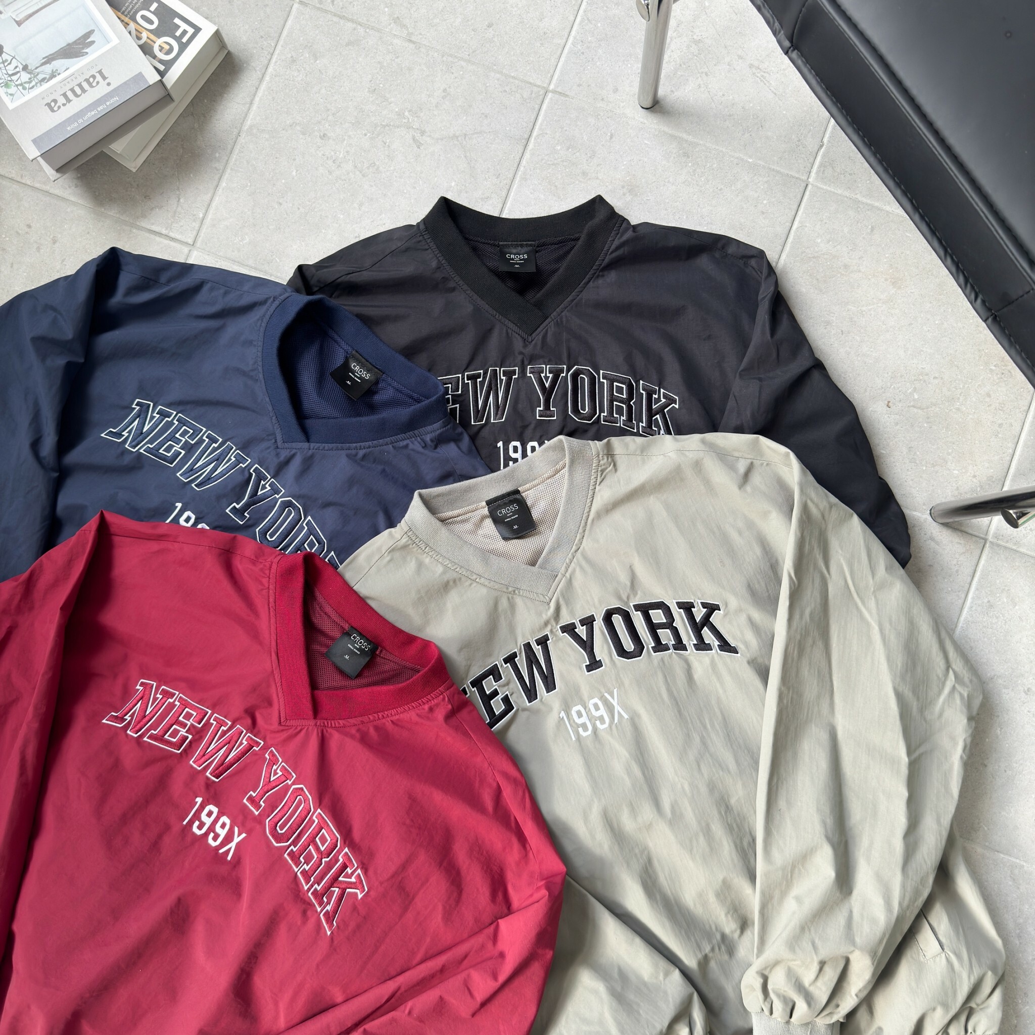 New York 美式復古長袖球衣 (4colors)