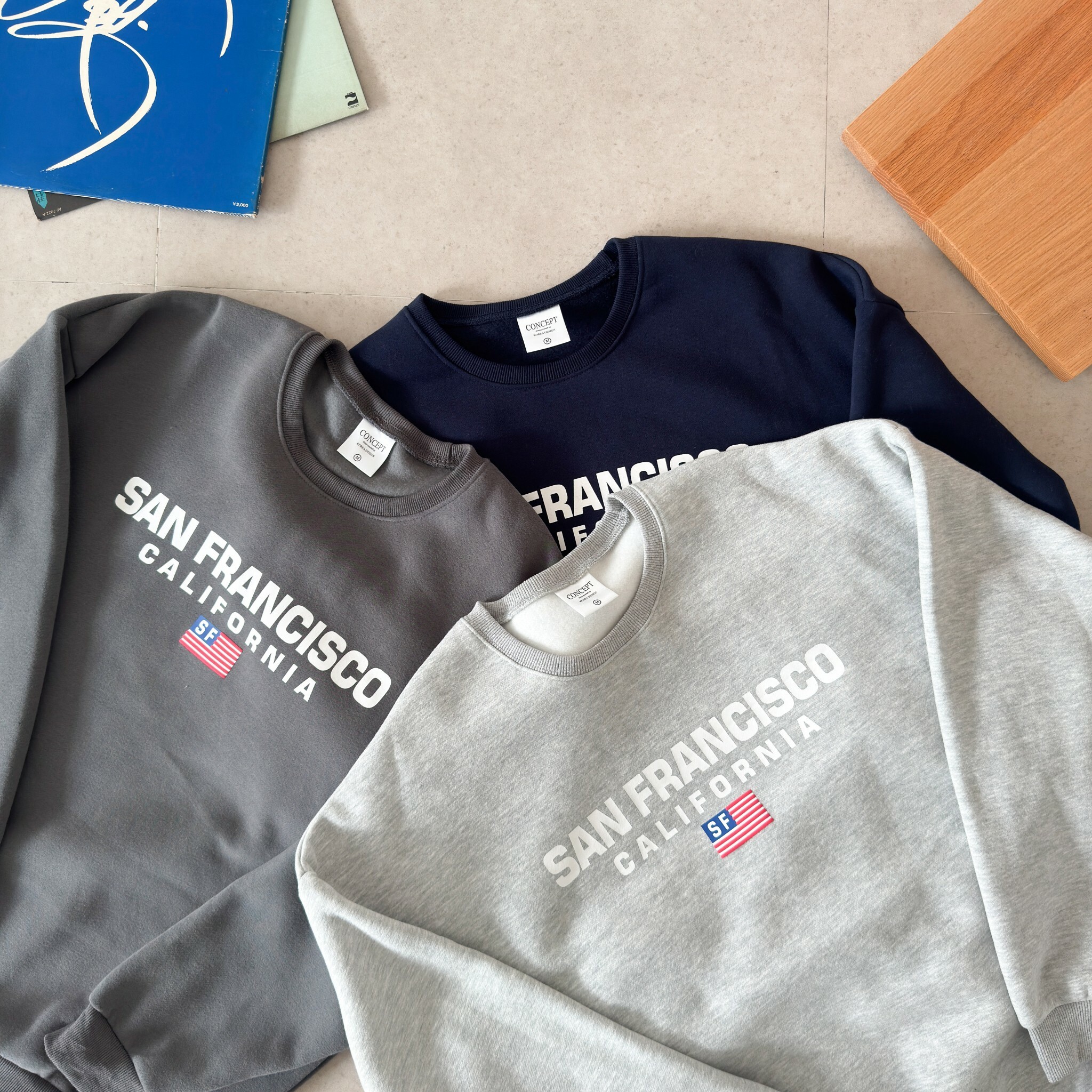 SAN FRANCISCO 印花大學T (3colors)