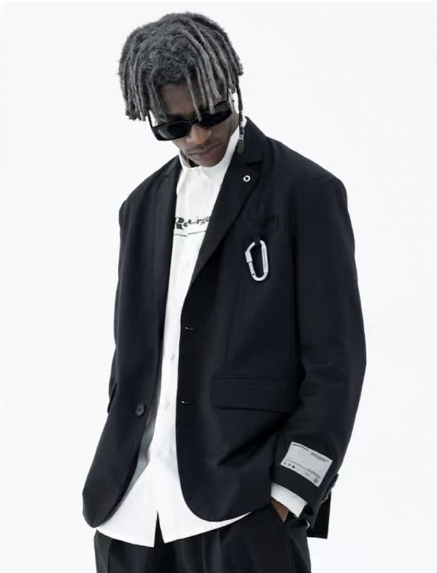 harsh and cruel 登山扣寬肩簡約西裝秋季潮流外套cleanfit