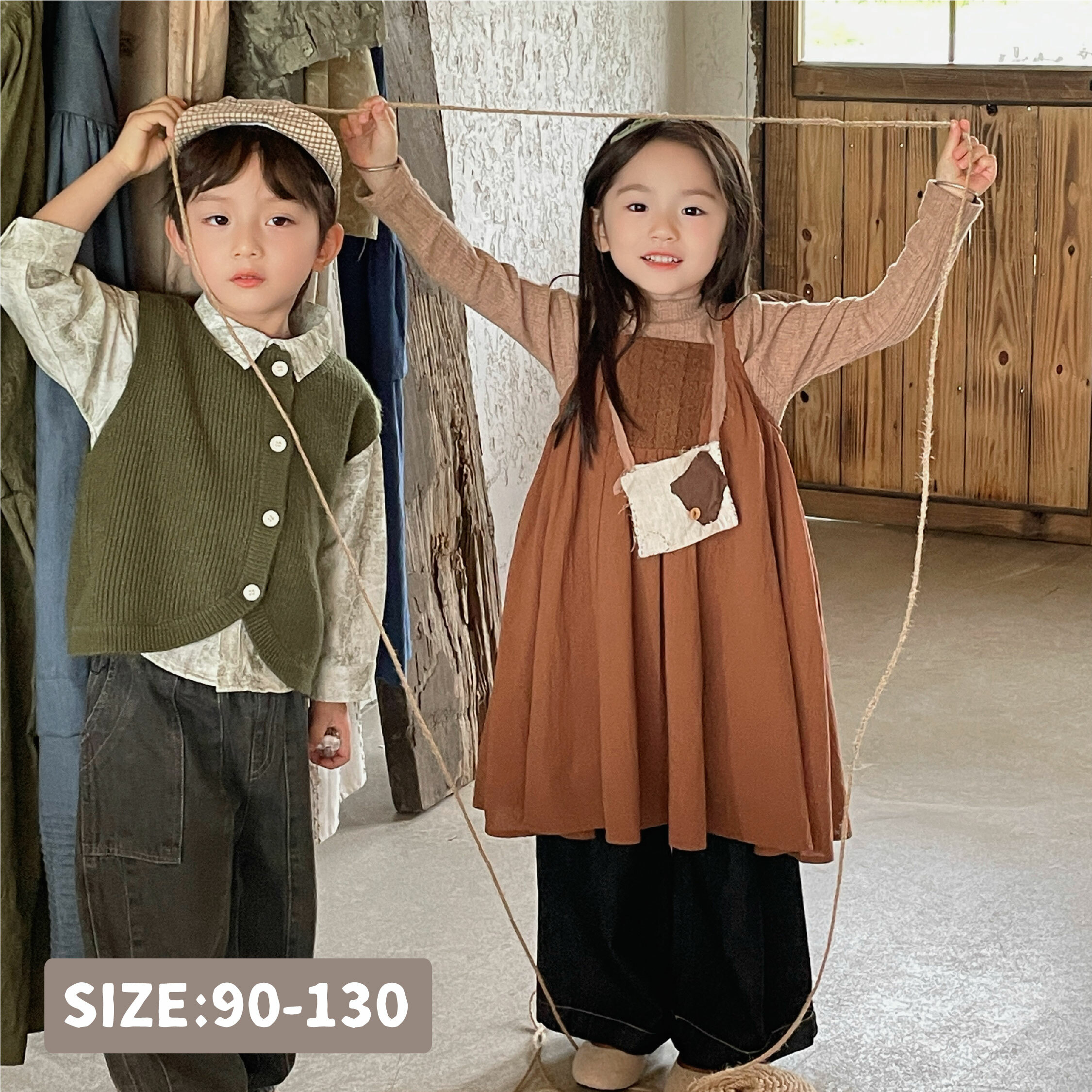 【H45125】日系緹花刺繡棉質吊帶裙