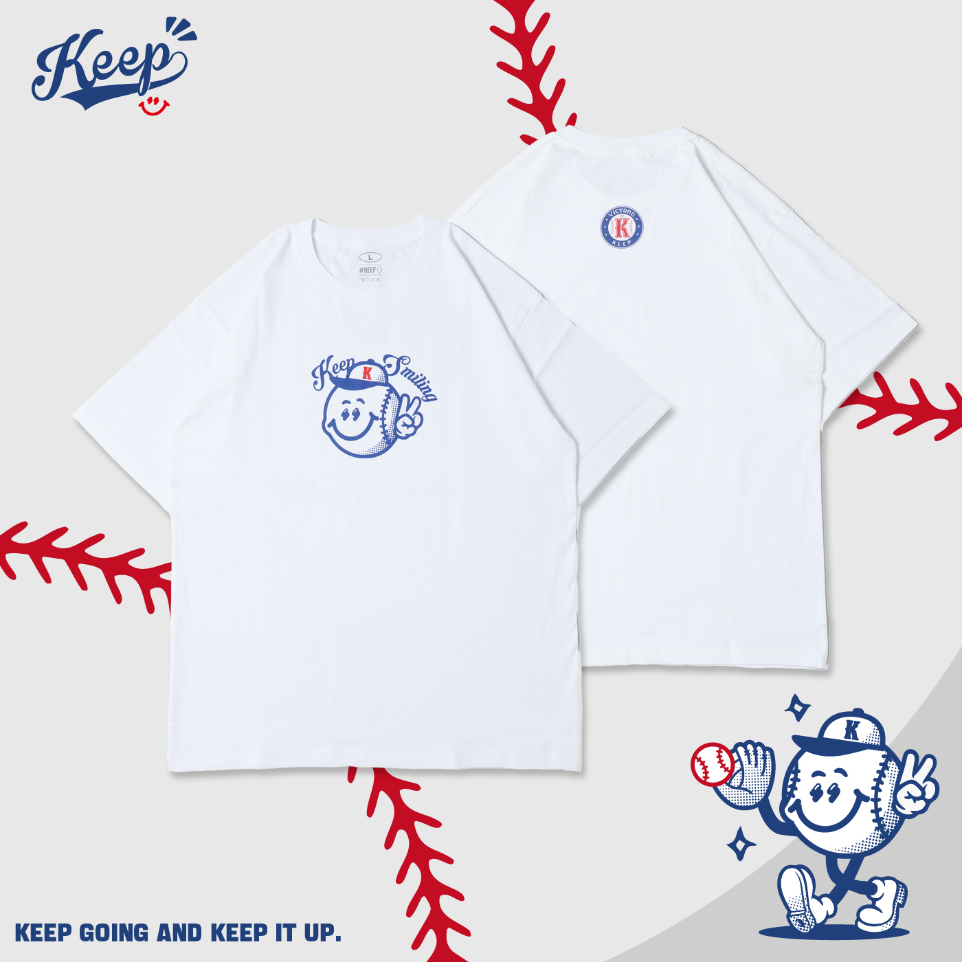 [6折售出無退換] #KEEP VICTORG TEE 白色 投手G 勝投 勝利局 12強 棒球 中華隊 台灣限定 短TEE【KS250-WH】
