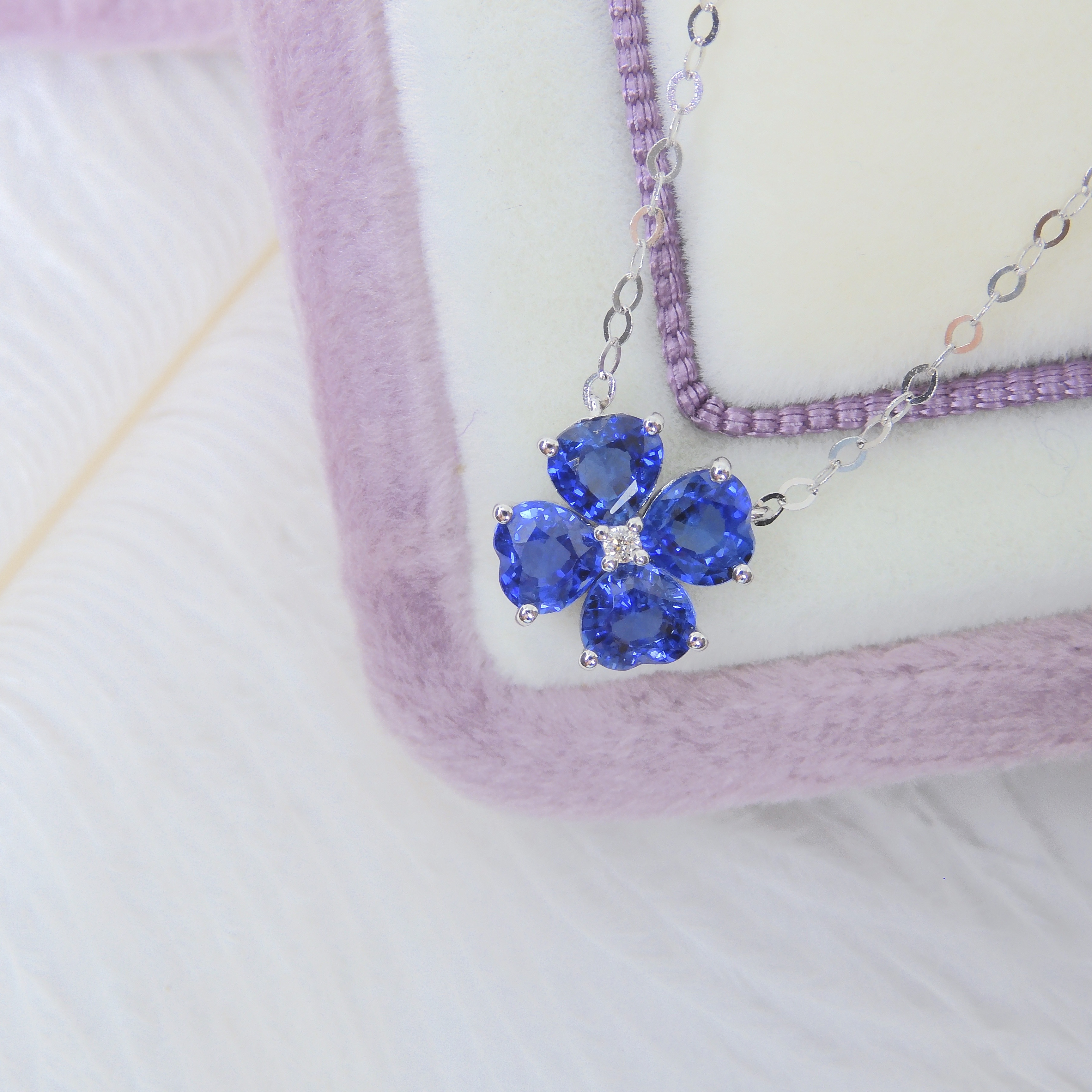 18K金 1.4ct 藍寶石項鏈