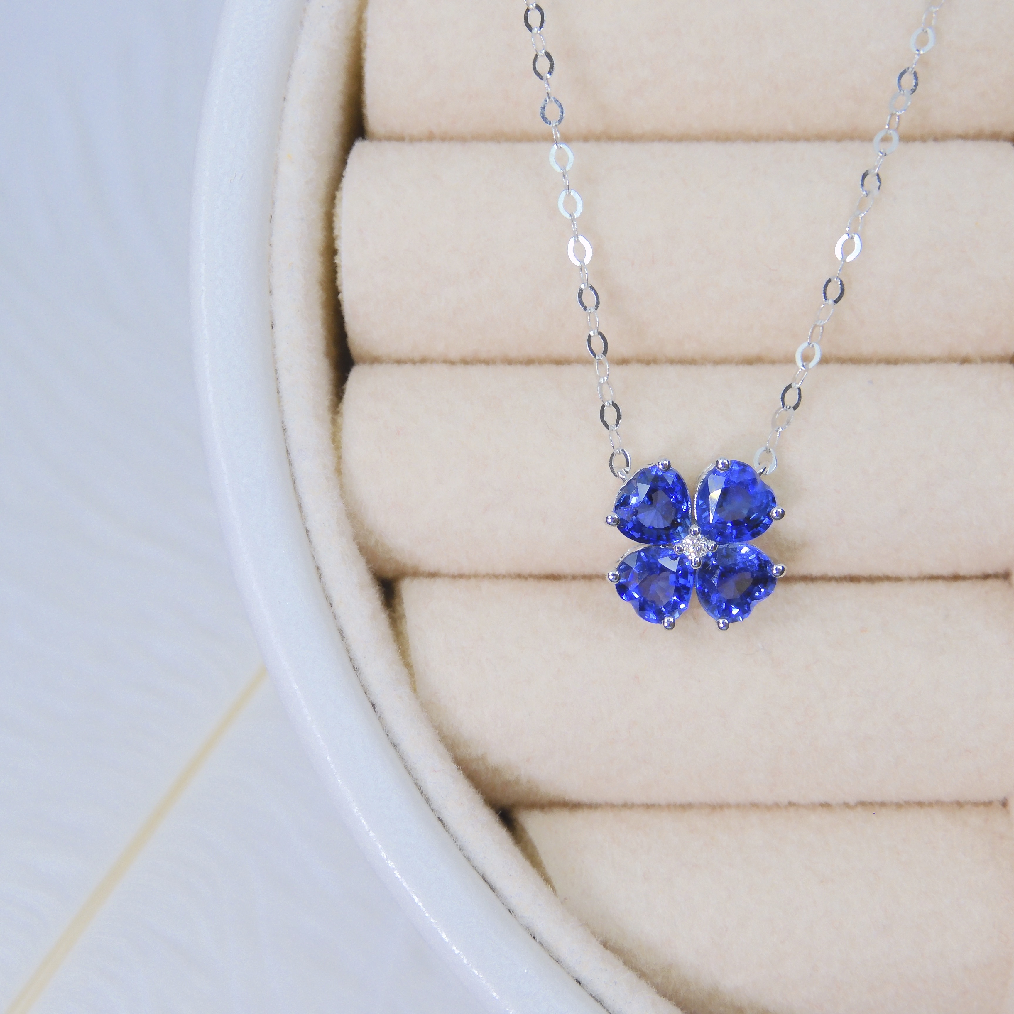 18K金 1.4ct 藍寶石項鏈