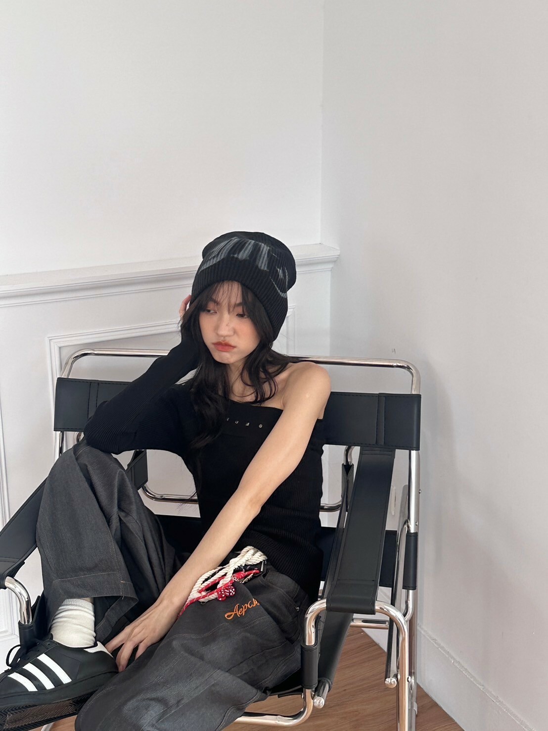 街頭印花針織堆堆帽2colors