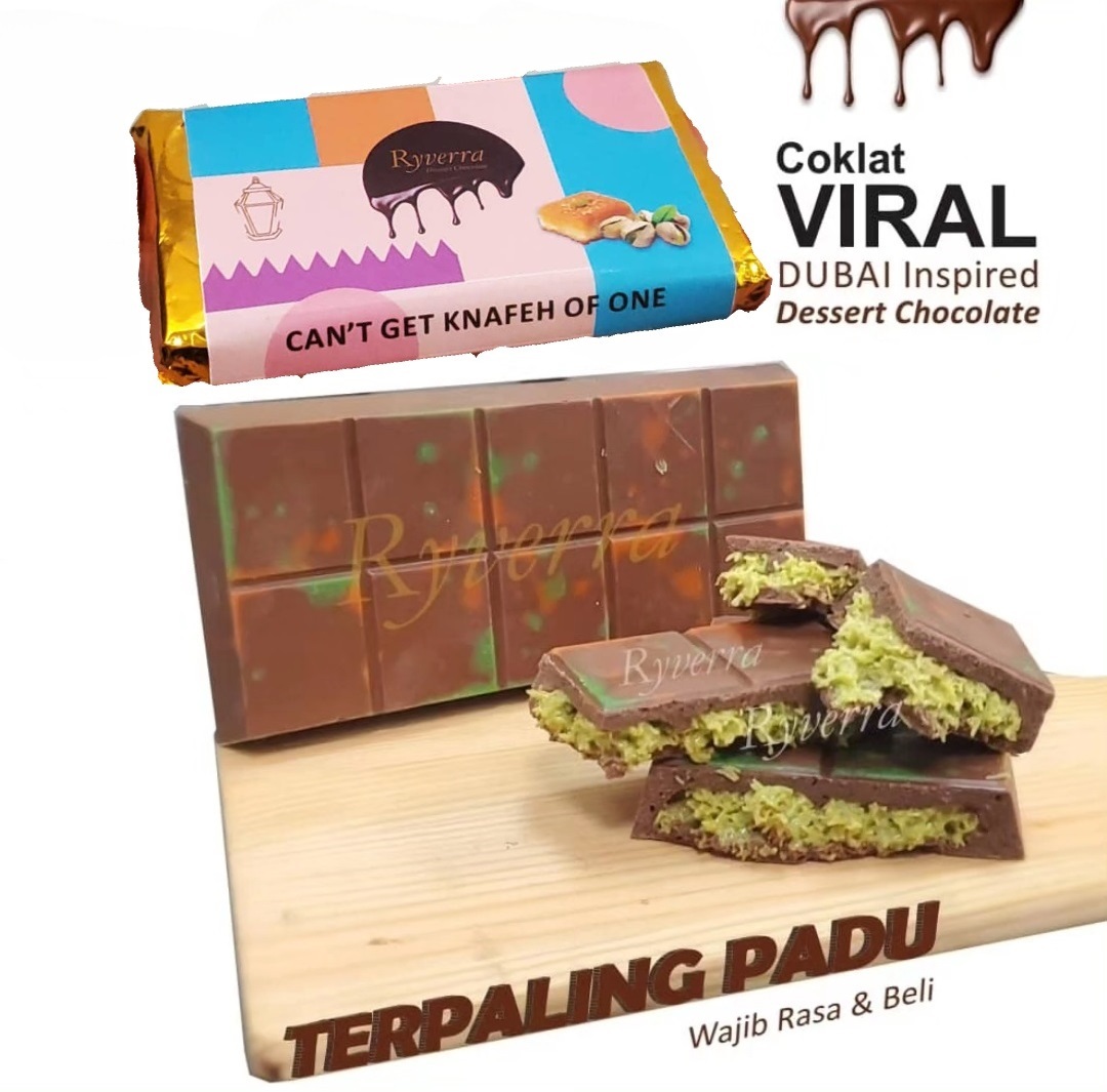 Ryverra Kunafa Pistacio Bar Chocolate Viral
