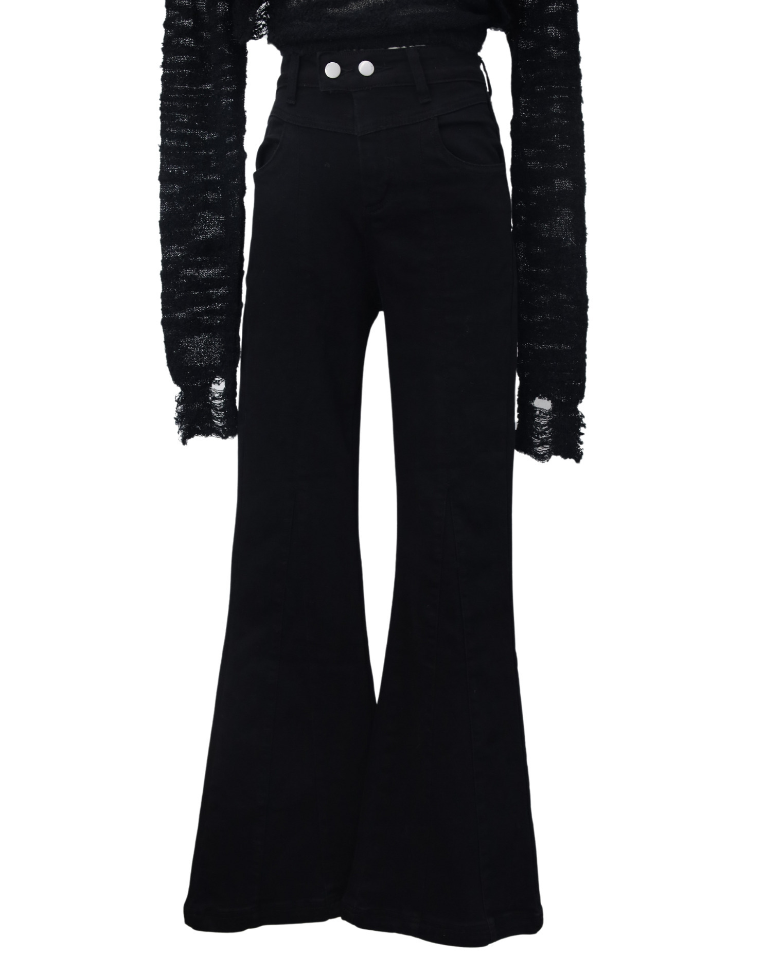 [ Ananas自訂款✨] 復古刷色牛仔喇叭褲