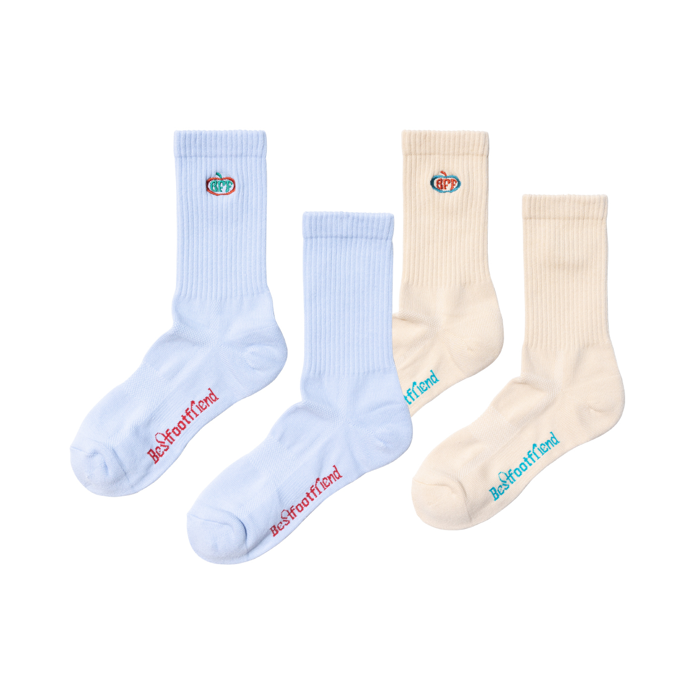 【車庫服飾】BEST FOOT FRIEND Apple Logo Socks / 蘋果logo襪