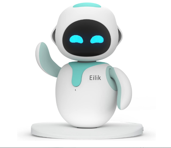 Eilik - 具備豐富情感的可愛機器人寵物玩具，是您在家中或工作區的完美互動伙伴，獨一無二，適合女孩和男孩。