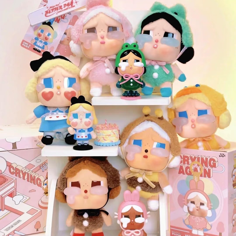 POP MART 泡泡瑪特 CRYBABY 哭娃 眼淚工廠系列 毛絨 搪膠臉 吊飾 盲盒 整盒6個