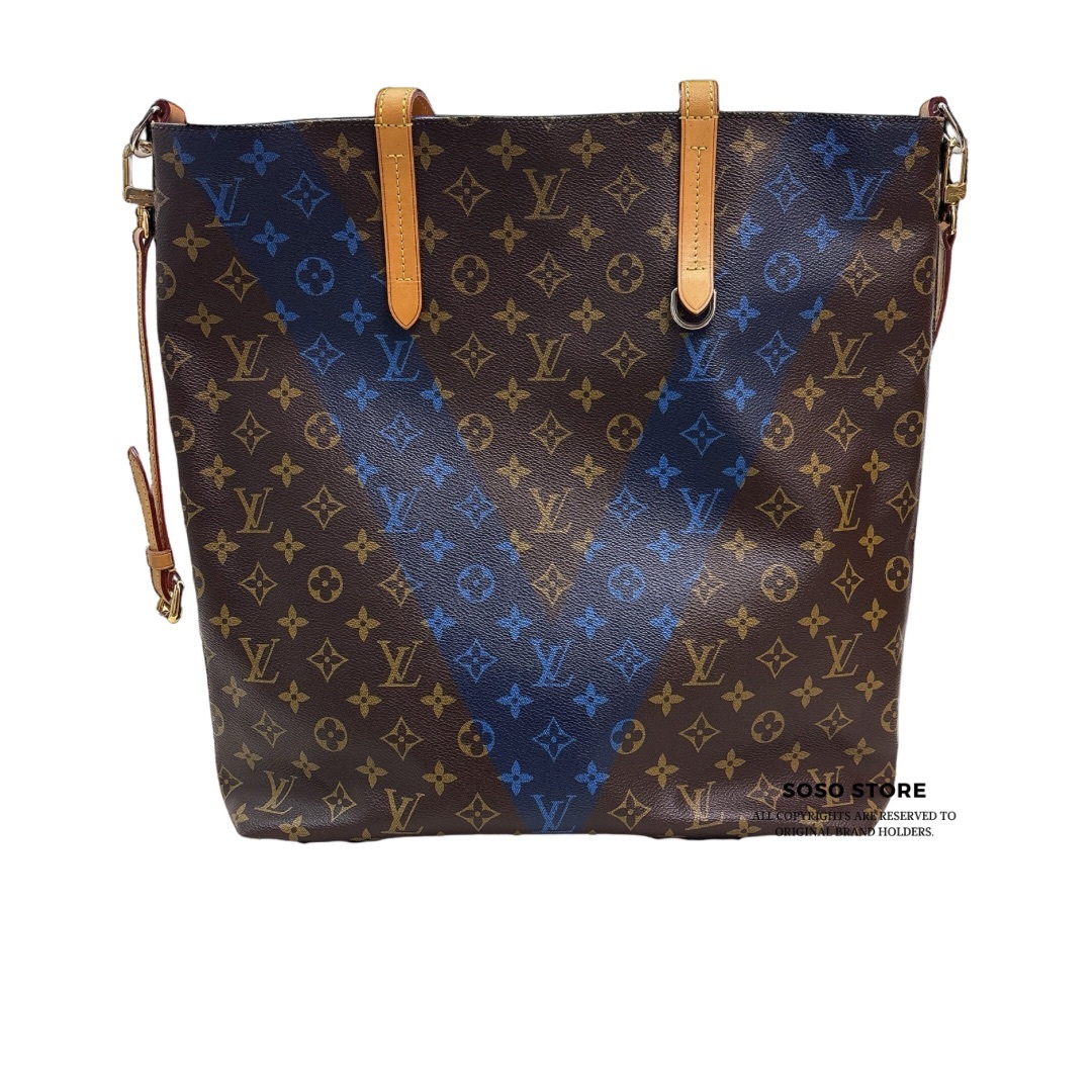LV Cabas Mezzo Bags - Brown / Shw