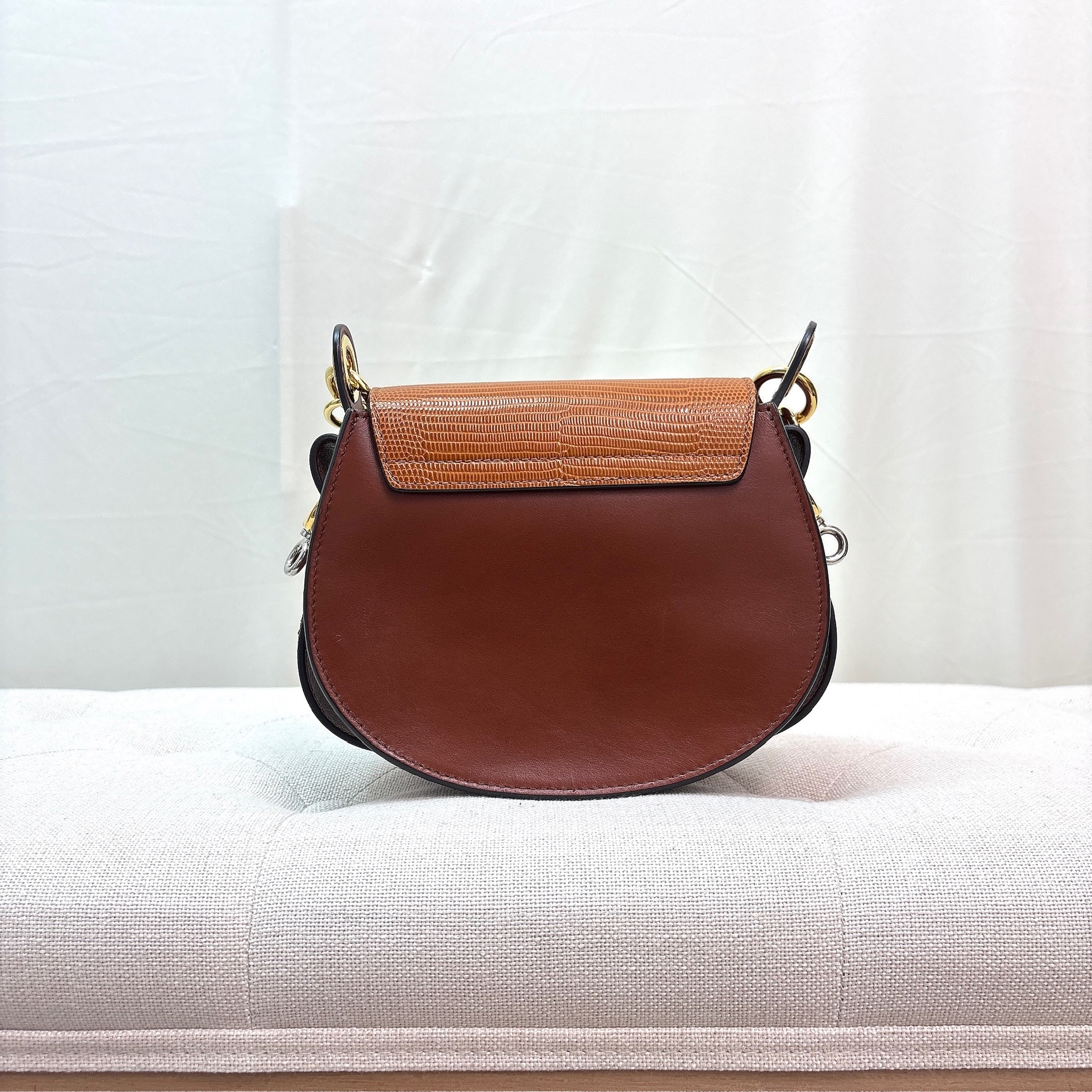 Chloe Tess Small Bag - Brown&Green / Ghw