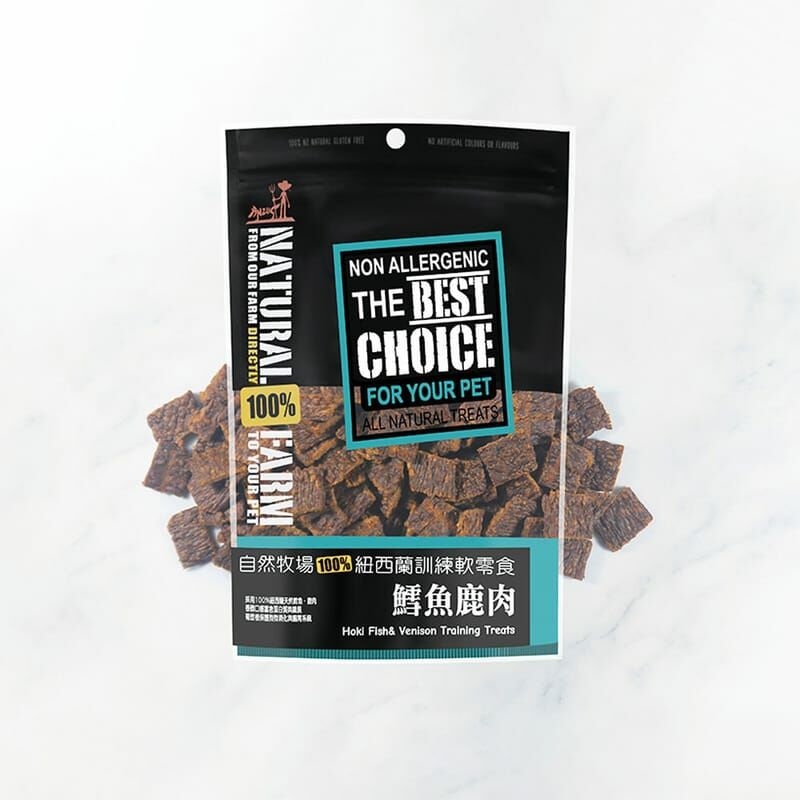 自然牧場｜鱈魚鹿肉（肉片軟零食）