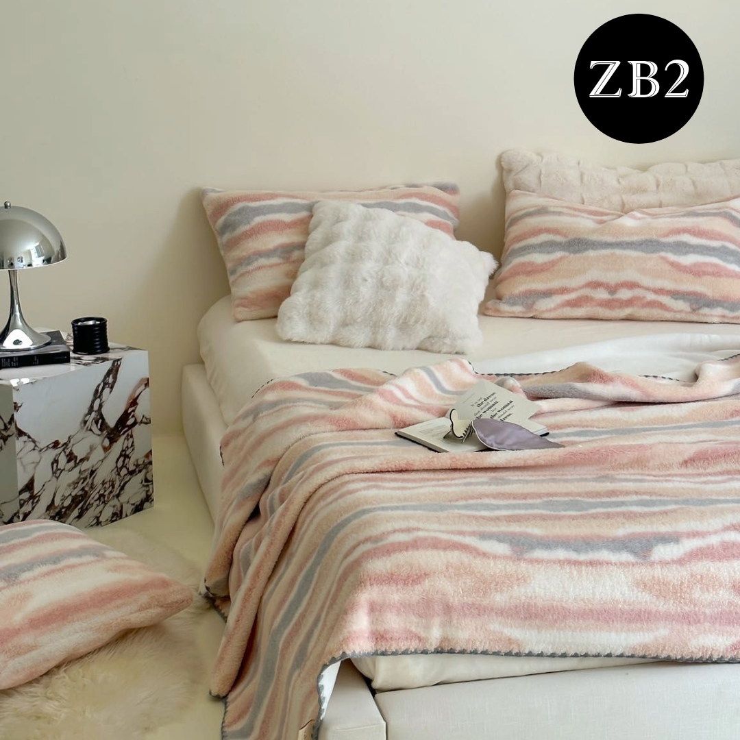 斑紋扎染雙層毛毯 ZB2