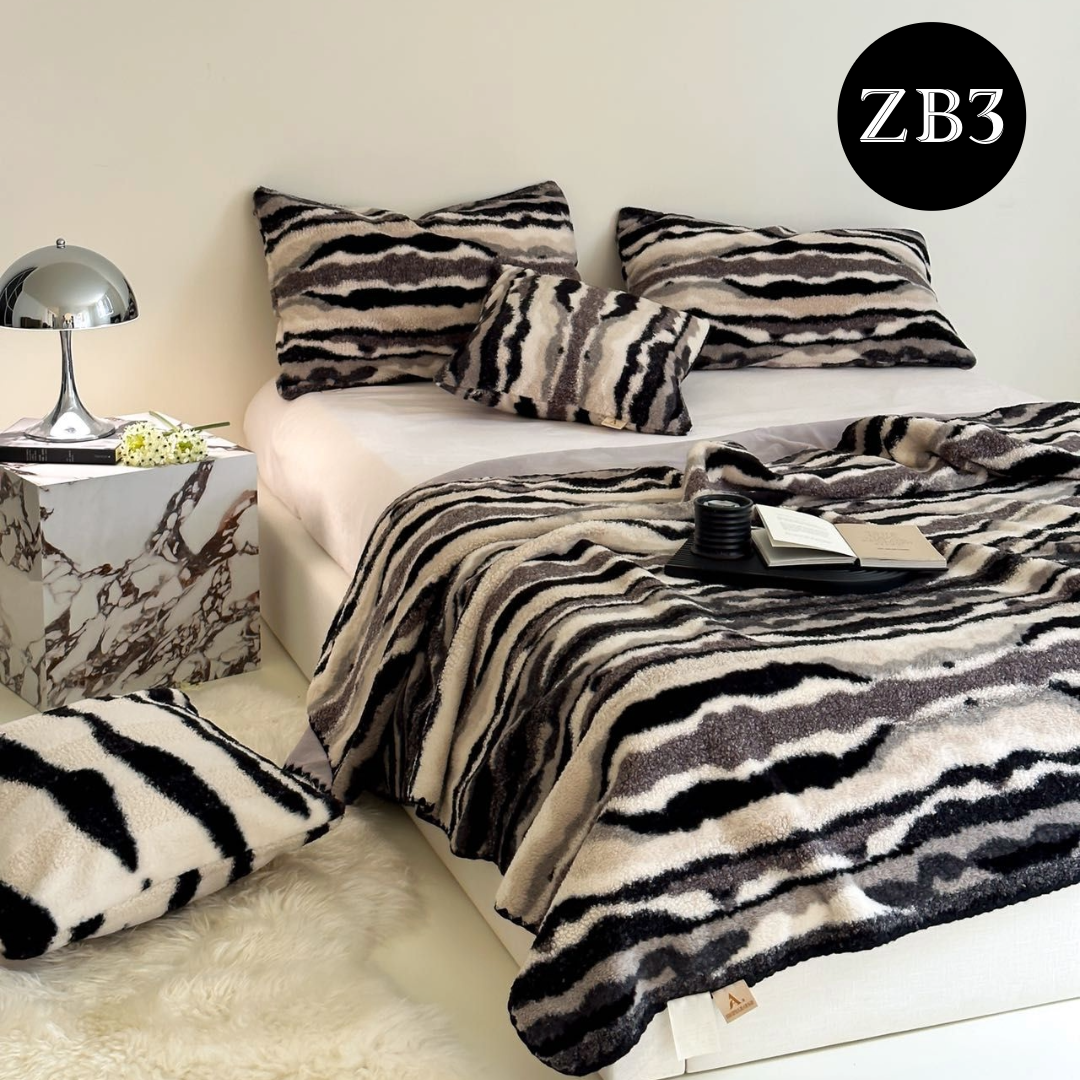 斑紋扎染雙層毛毯 ZB3