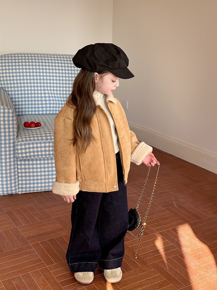 毛毛領邊夾克外套