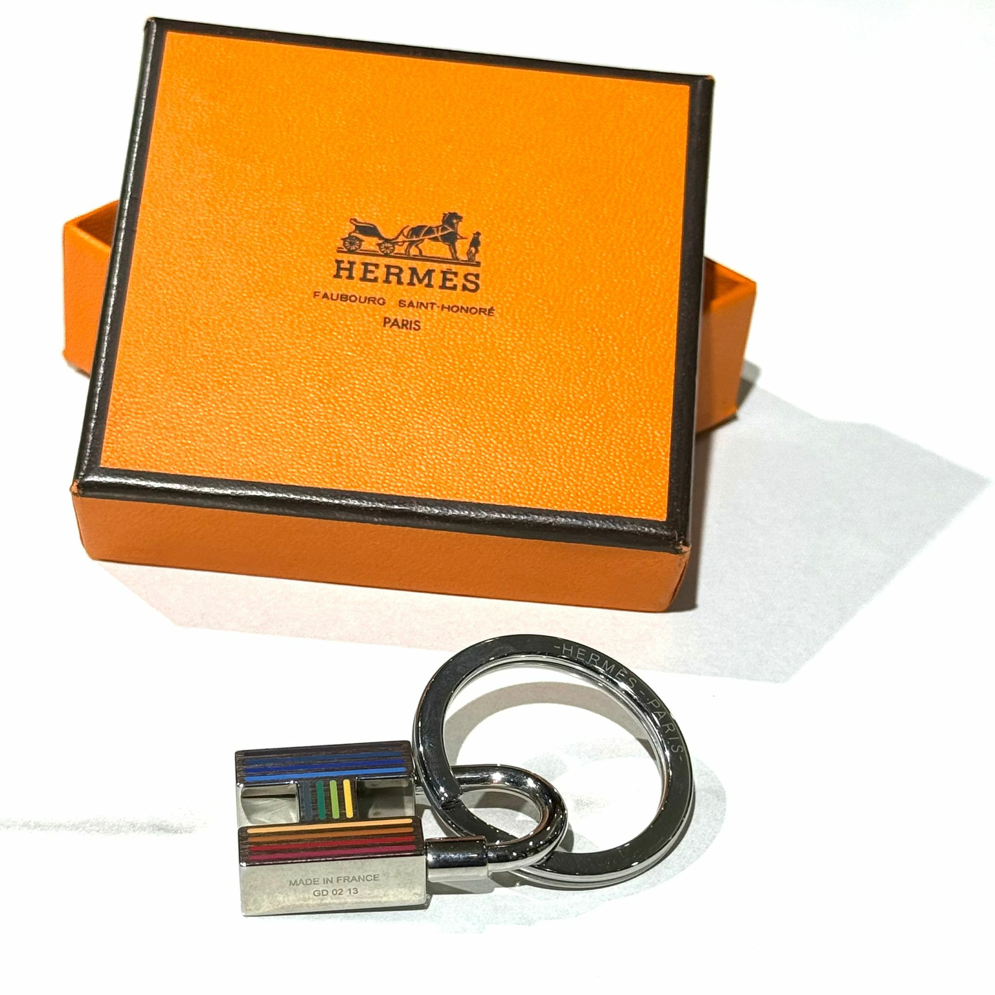 全新HERMES鎖匙扣 H字鎖頭 红/黃/藍 Multicolore/銀扣 Porte-clés Cadenas Quizz Rainbow #BRAND NEW #香榭站正品