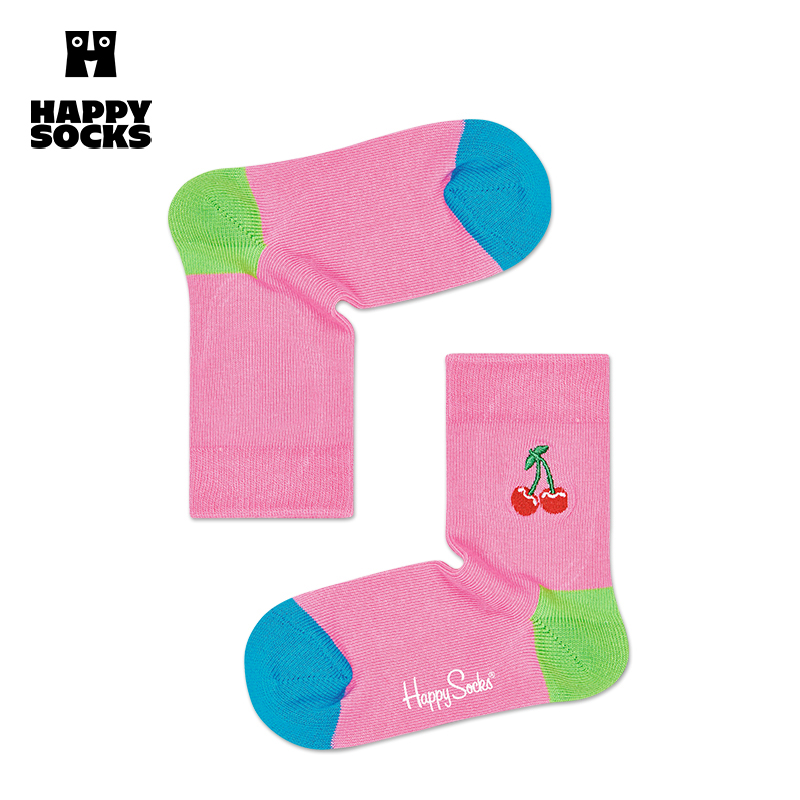 Happy Socks - 兒童刺繡櫻桃襪