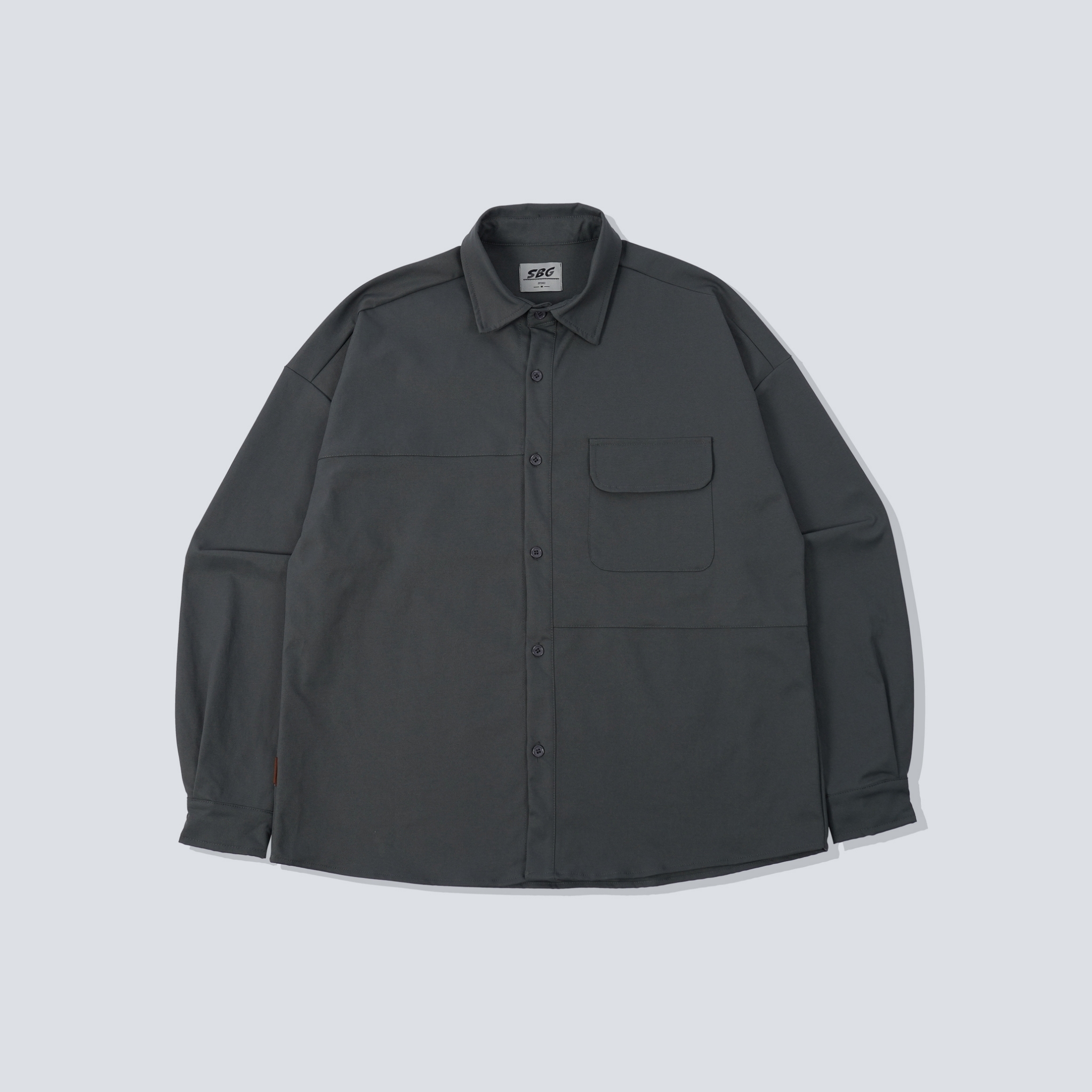SBG 厚磅微彈口袋長袖襯衫 SB1113