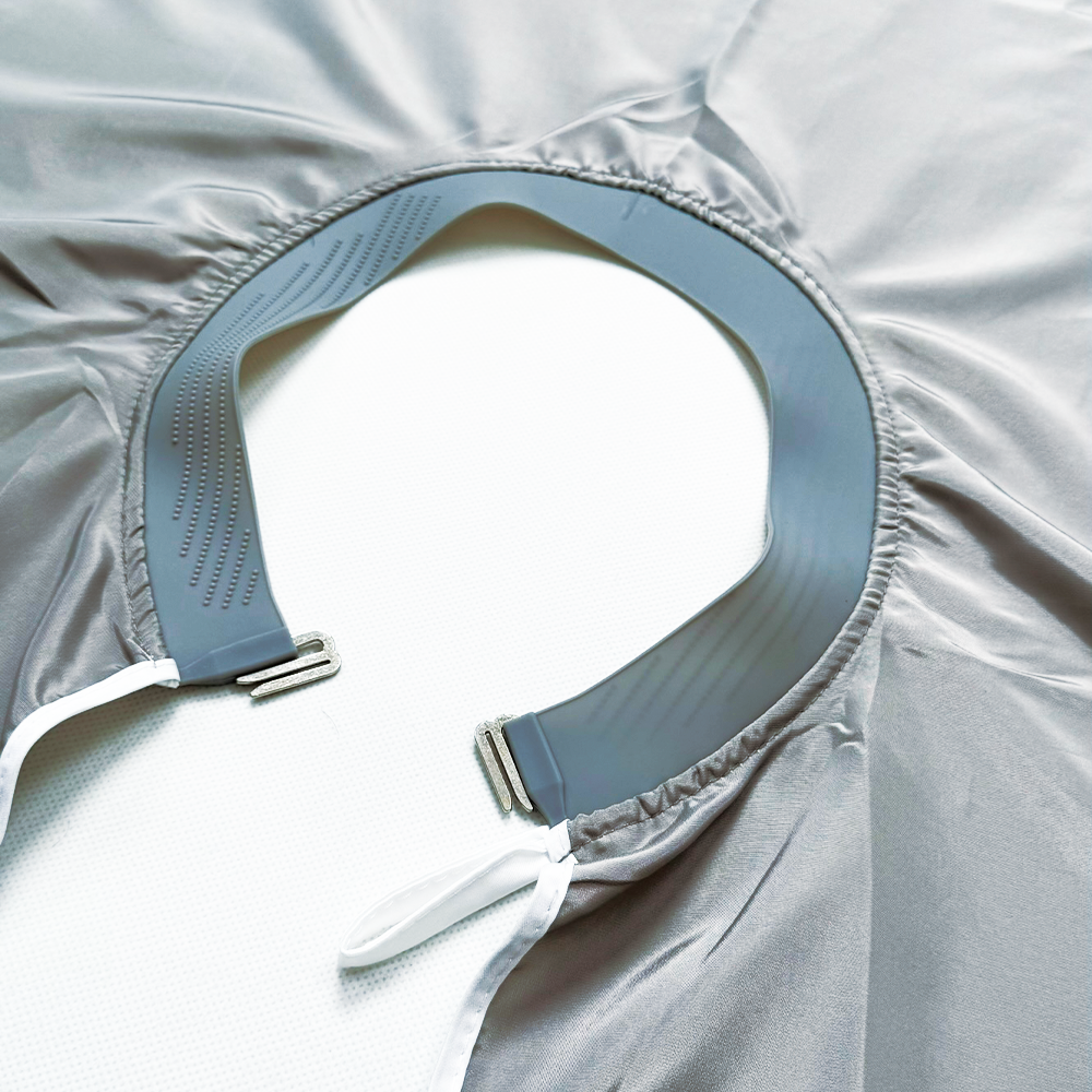 硅膠領勾式挺布圍巾