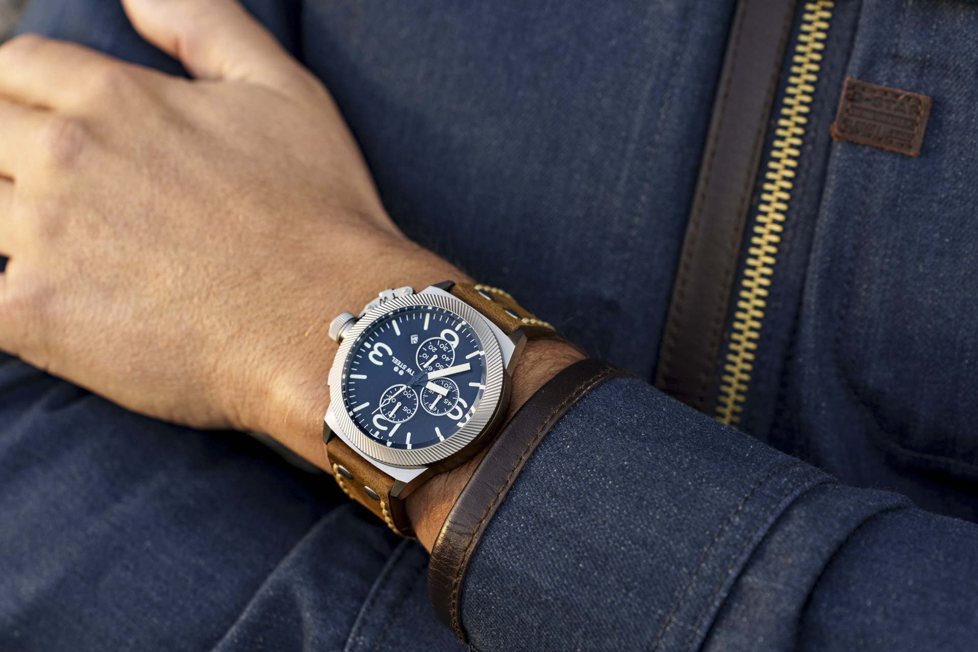 TW STEEL｜CANTEEN 全鋼藍面計時碼錶-CS106