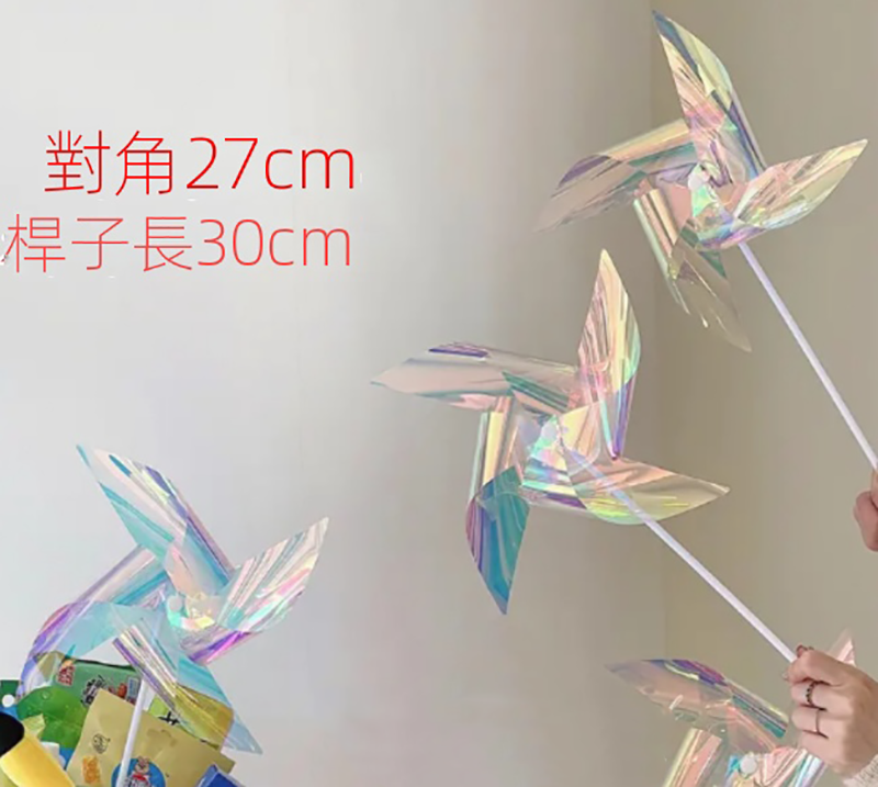 新年四角六葉彩膜風車 AD1129