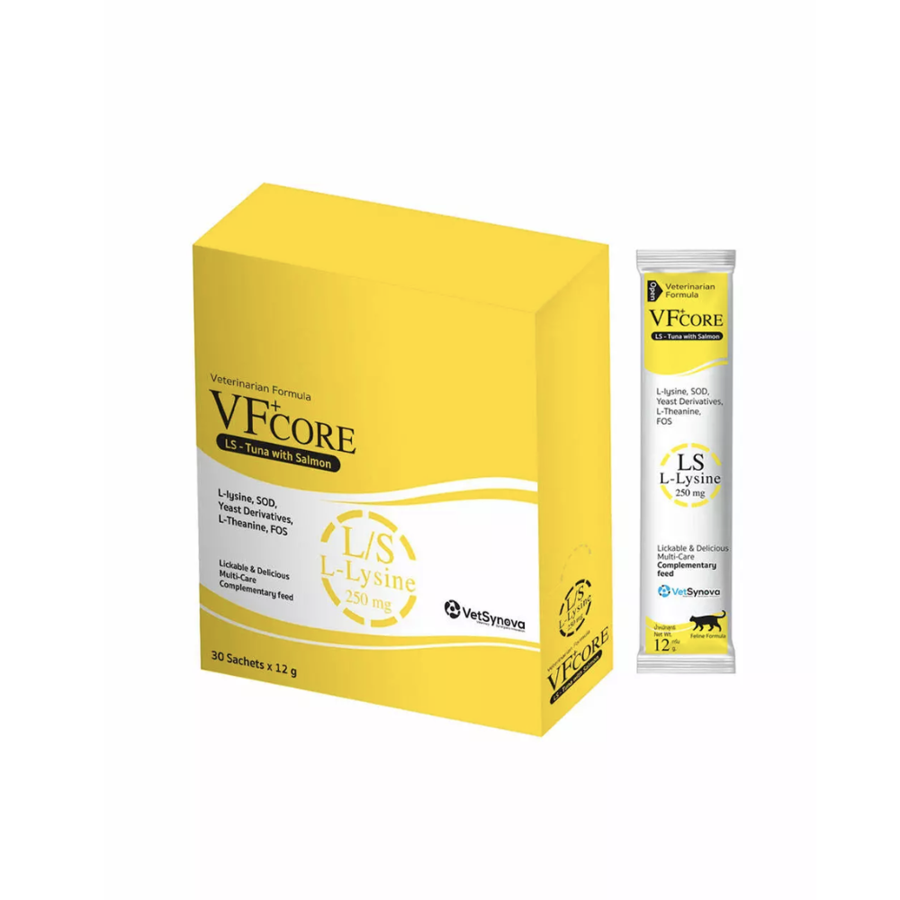 VF+CORE - LS 免疫系統及呼吸系統-貓咪吞拿魚配三文魚肉泥 250MG (12g x 30包 )