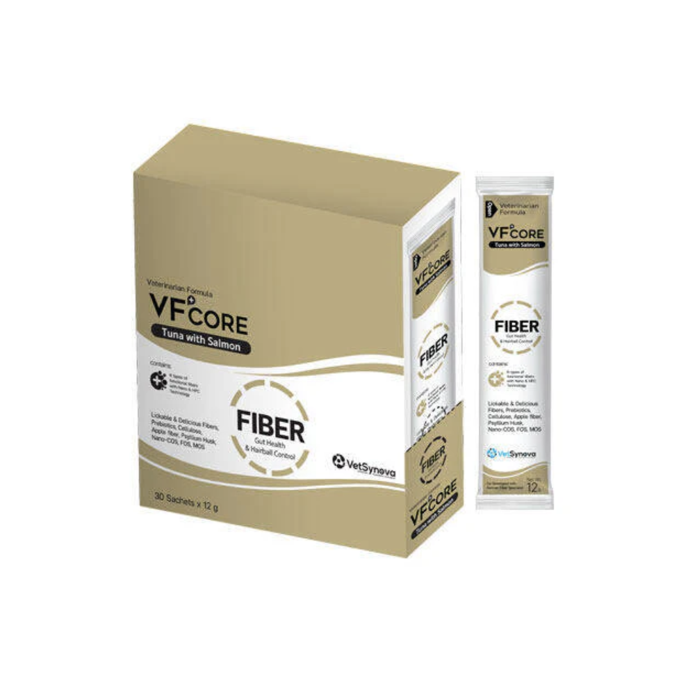 VF+CORE - FB 纖維毛球控制及腸道健康 -貓咪吞拿魚配三文魚肉泥  (12g x 30包 )