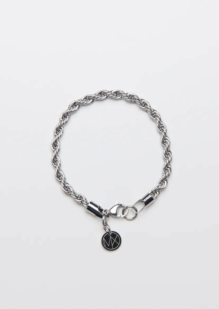 MB023 純鋼麻花編織鏈身手鏈