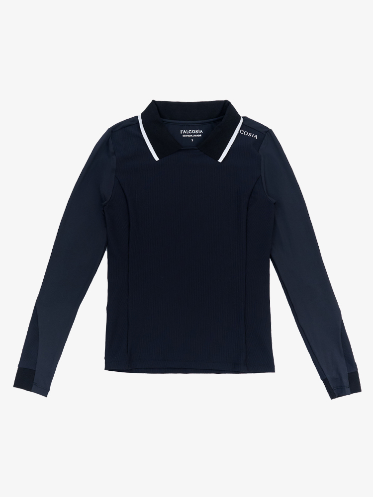 FLORE拼接上衣-烏黑