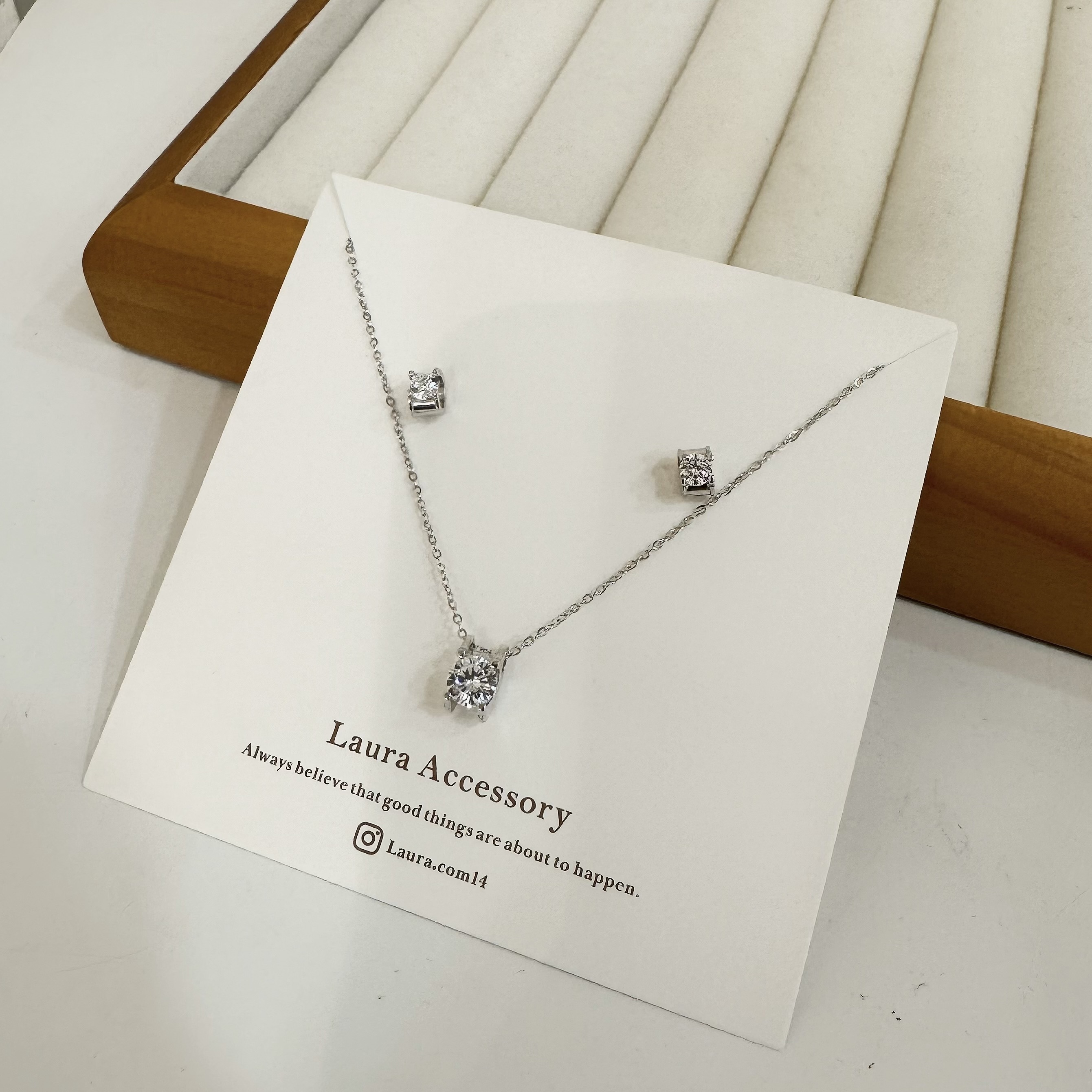 Y39【輕奢】單鑽純銀套組