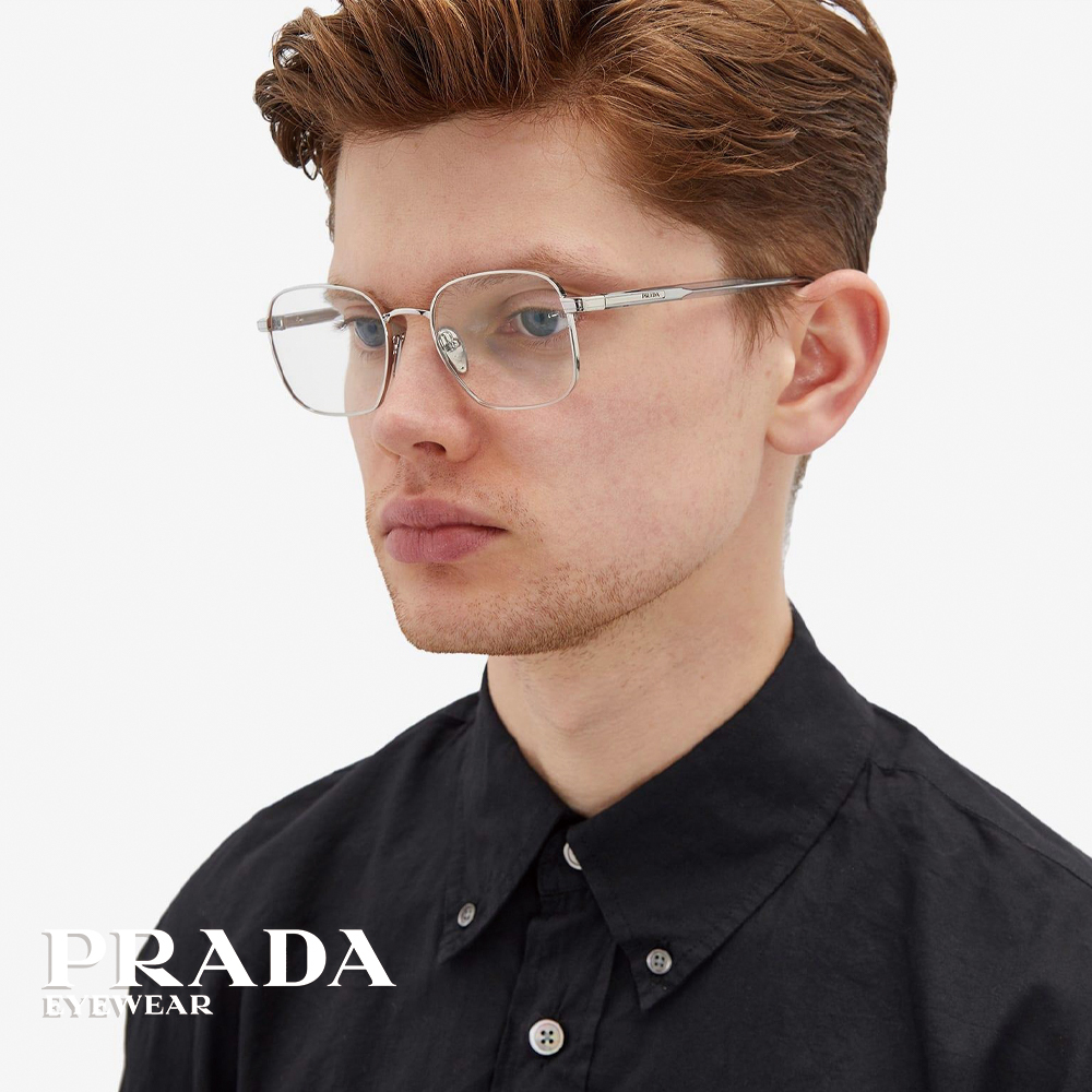 【PRADA】VPR A55 16T-1O1-53mm 金屬方框光學眼鏡♥