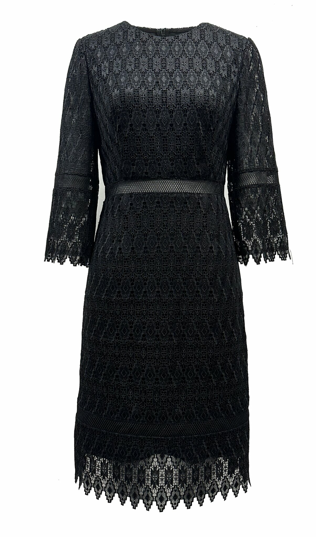 BD15112E1城堡緞鐵窗隔水溶蕾絲短洋