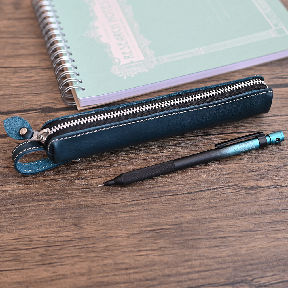 LUDDITE 柱型隨身真皮筆袋 寬30mm