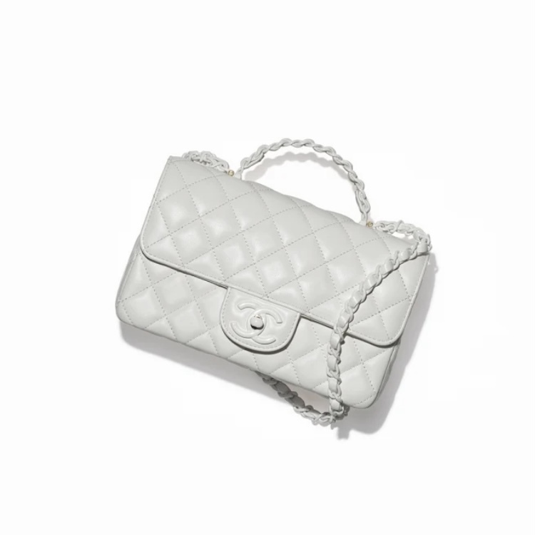 CHANEL 25C Lambskin Mini flap bag with top handle