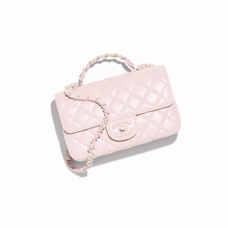 CHANEL 25C Lambskin Mini flap bag with top handle