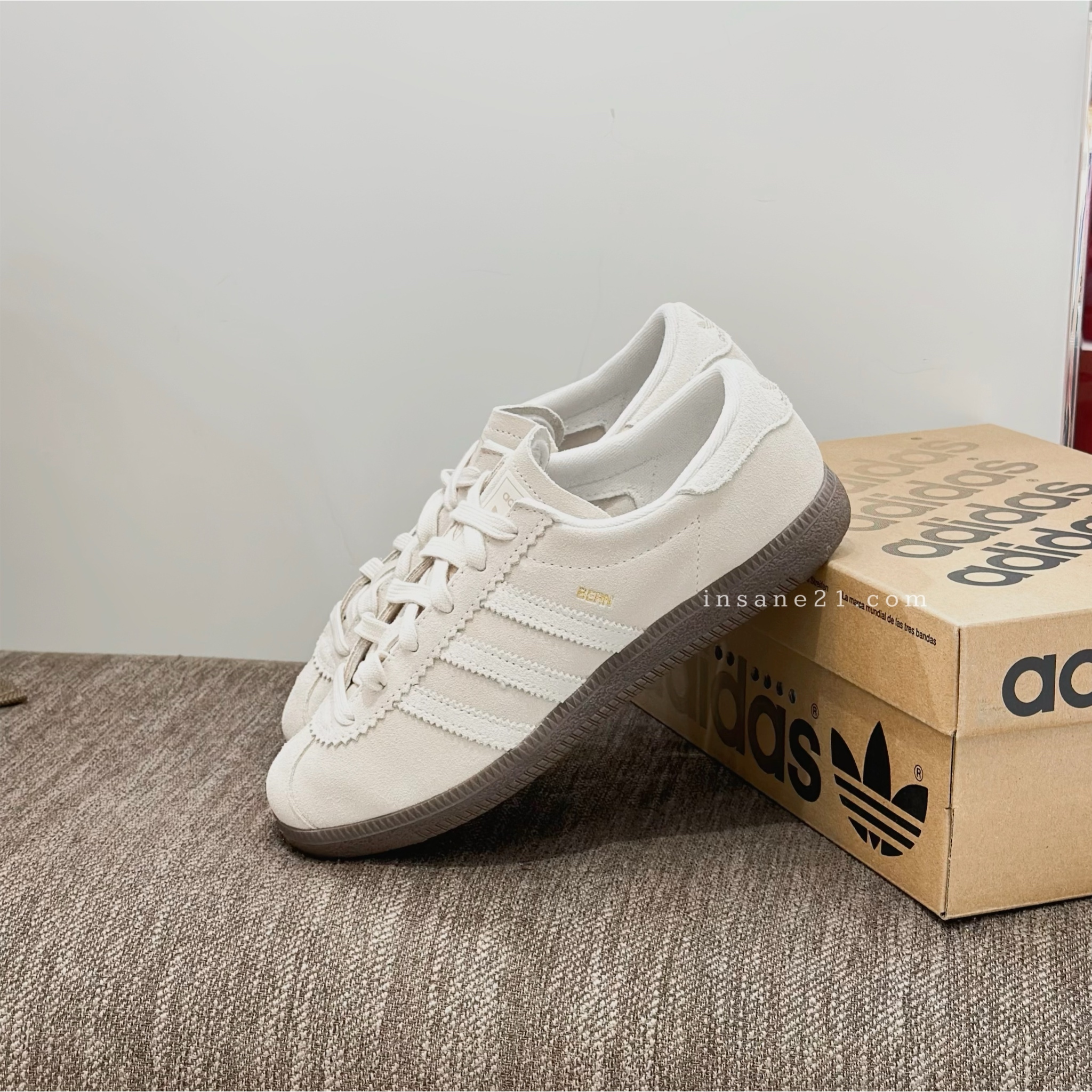 ADIDAS BERN W 米白 麂皮 焦糖底 德訓鞋 女鞋 IG2006