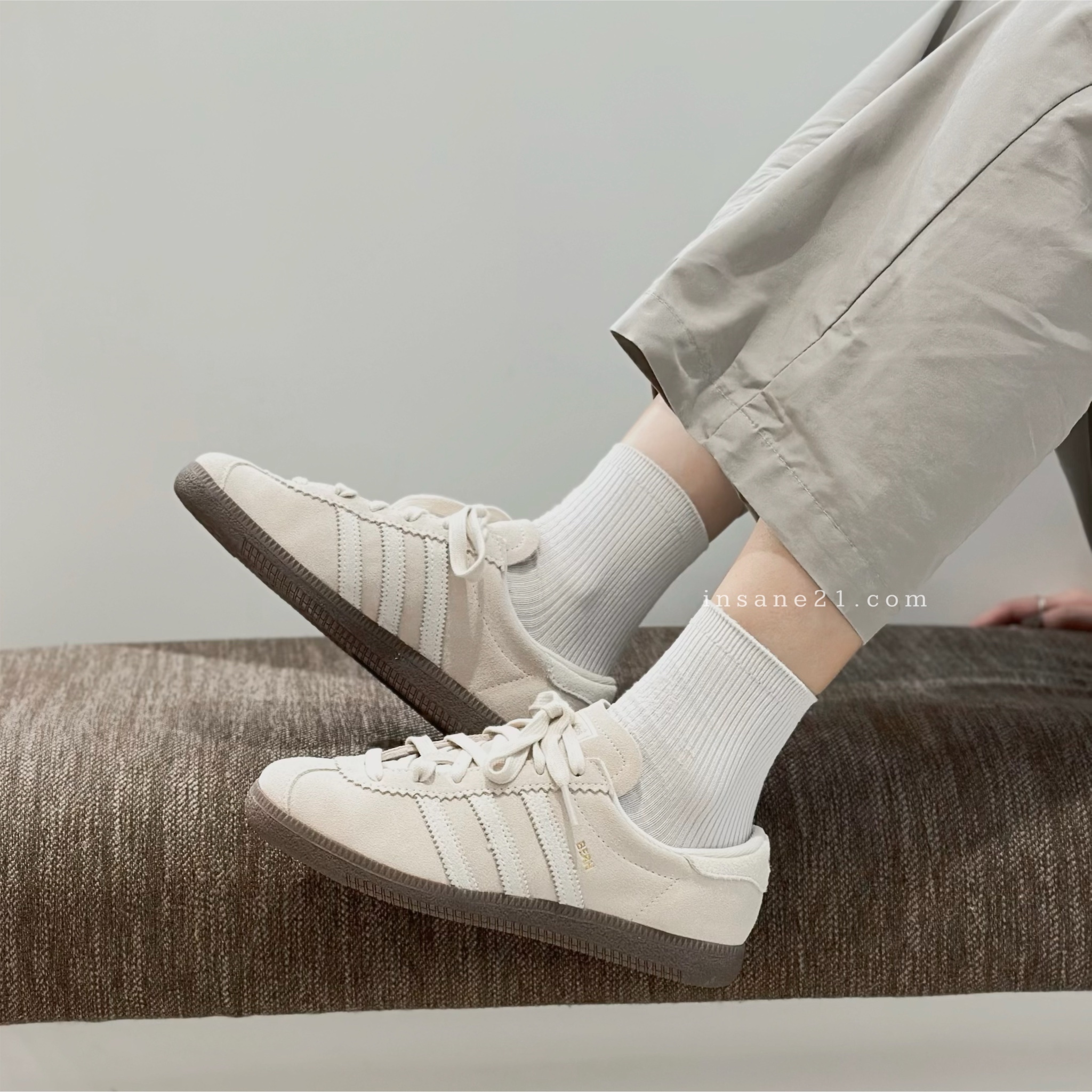 ADIDAS BERN W 米白 麂皮 焦糖底 德訓鞋 女鞋 IG2006