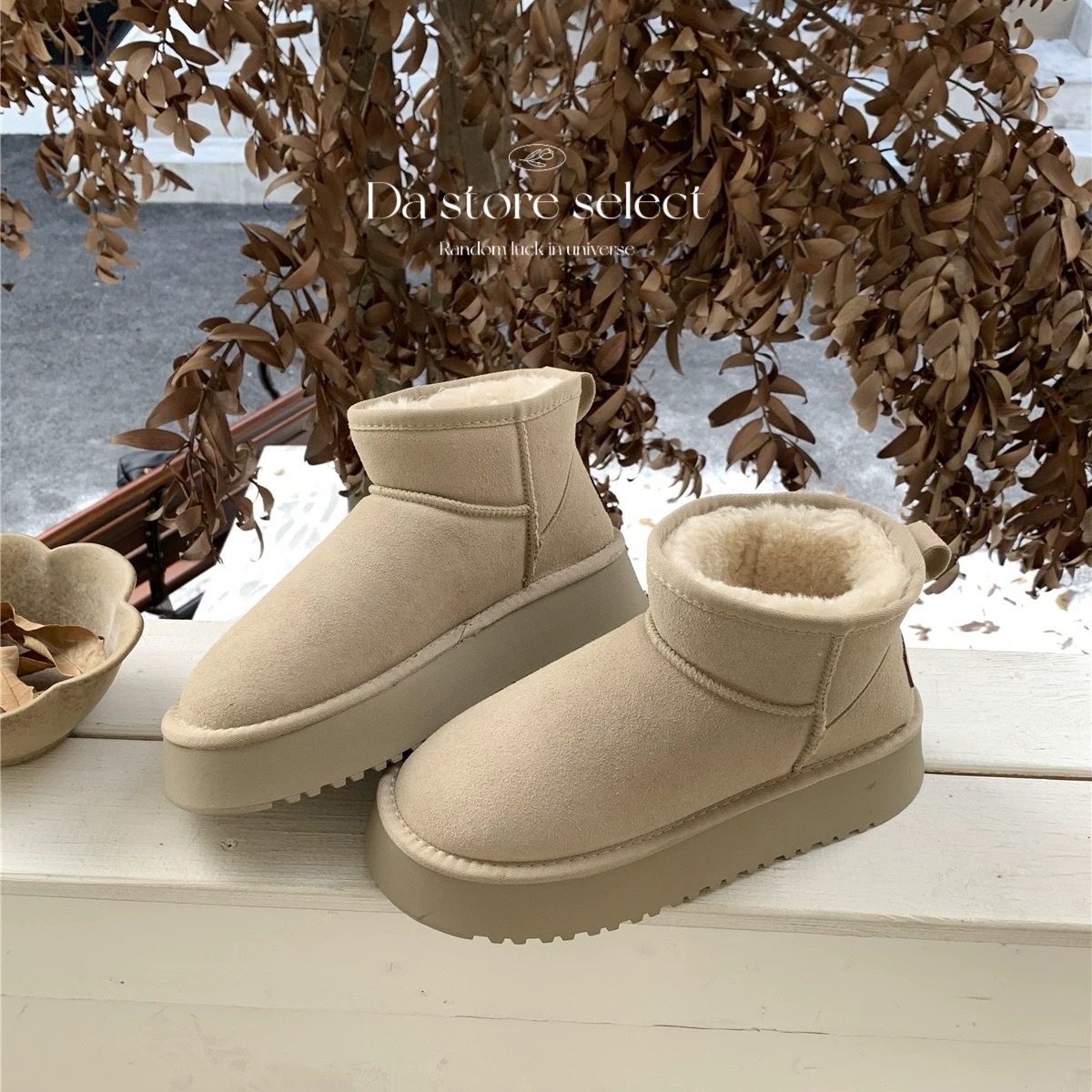 今年必買韓國Q毛增高雪靴/二色