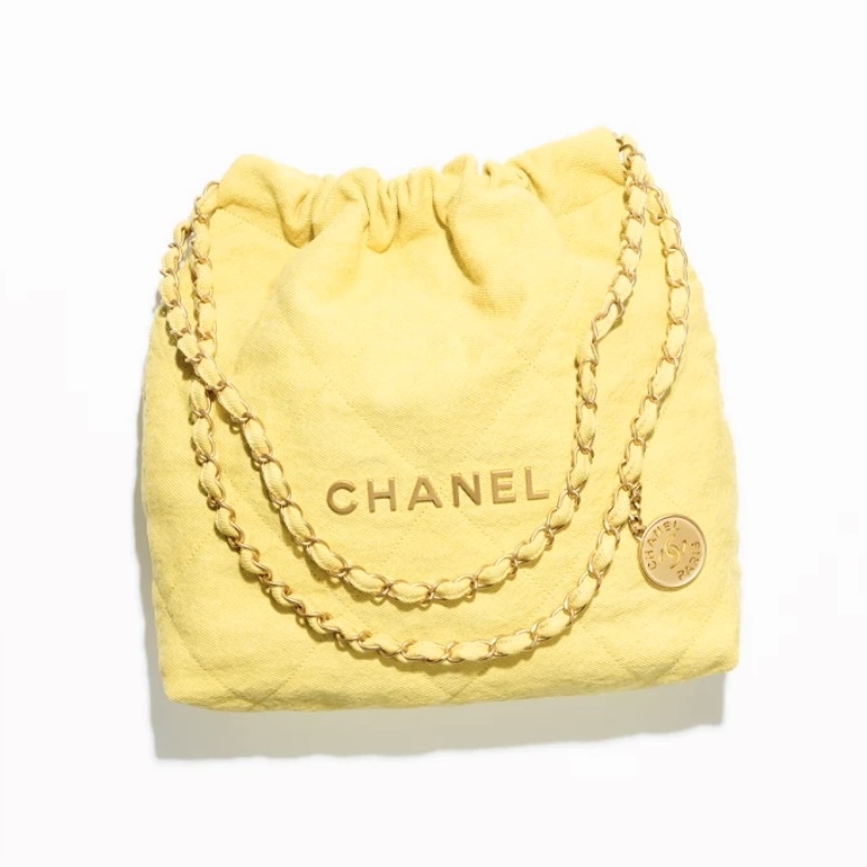 Chanel 22 小型洗水牛仔布手袋