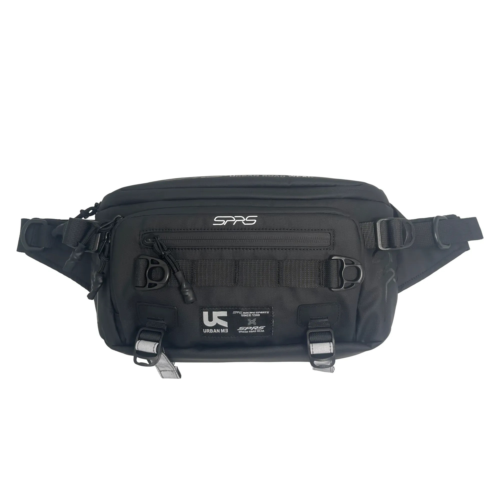 SPRS D02 黑色 防潑水 腰包 騎士包 戶外系列 多層收納 大空間
