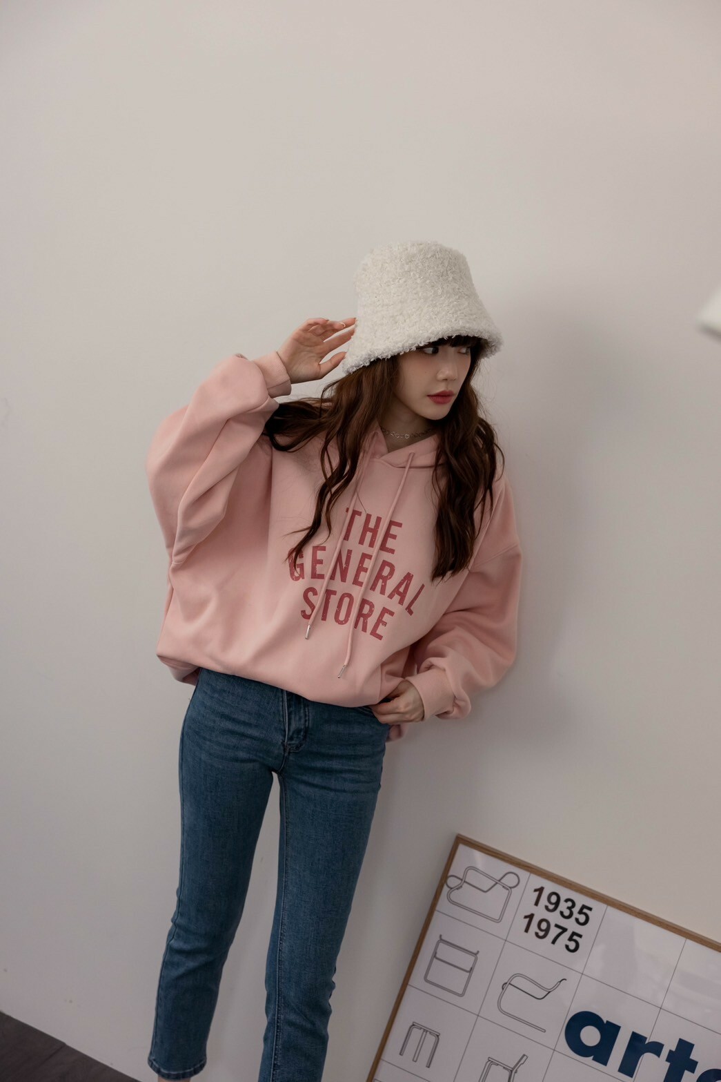 （現貨）#J68 挺版字母連帽MTM(白/深咖/粉紅)