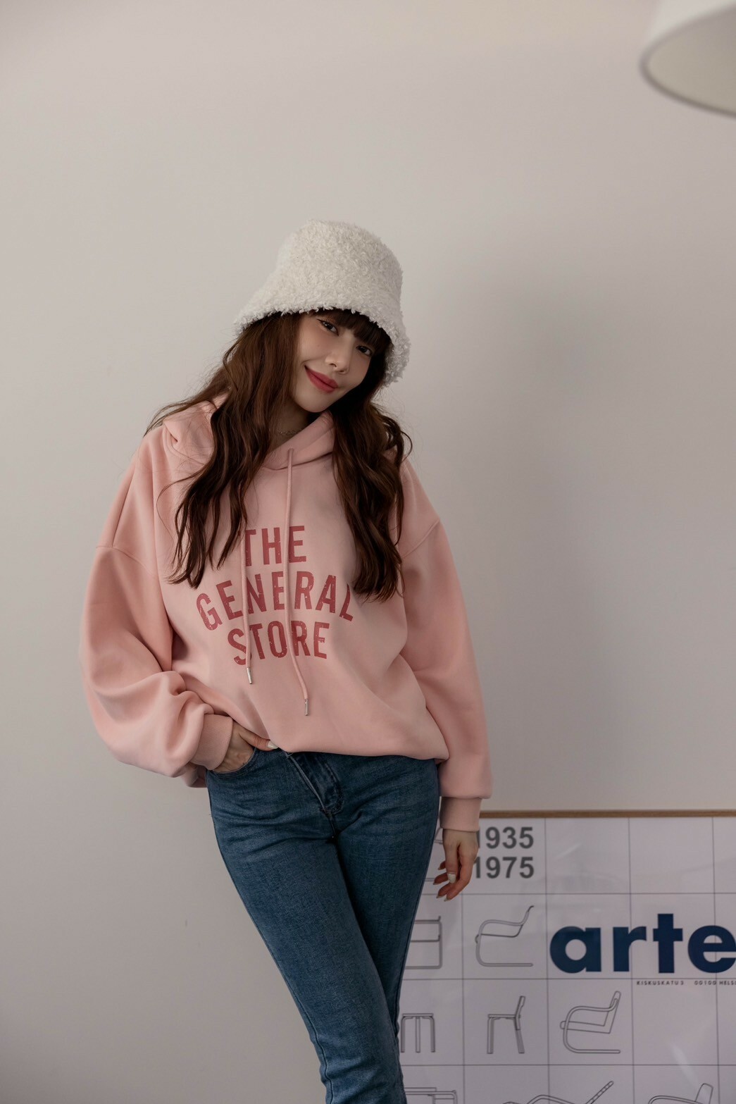 （現貨）#J68 挺版字母連帽MTM(白/深咖/粉紅)