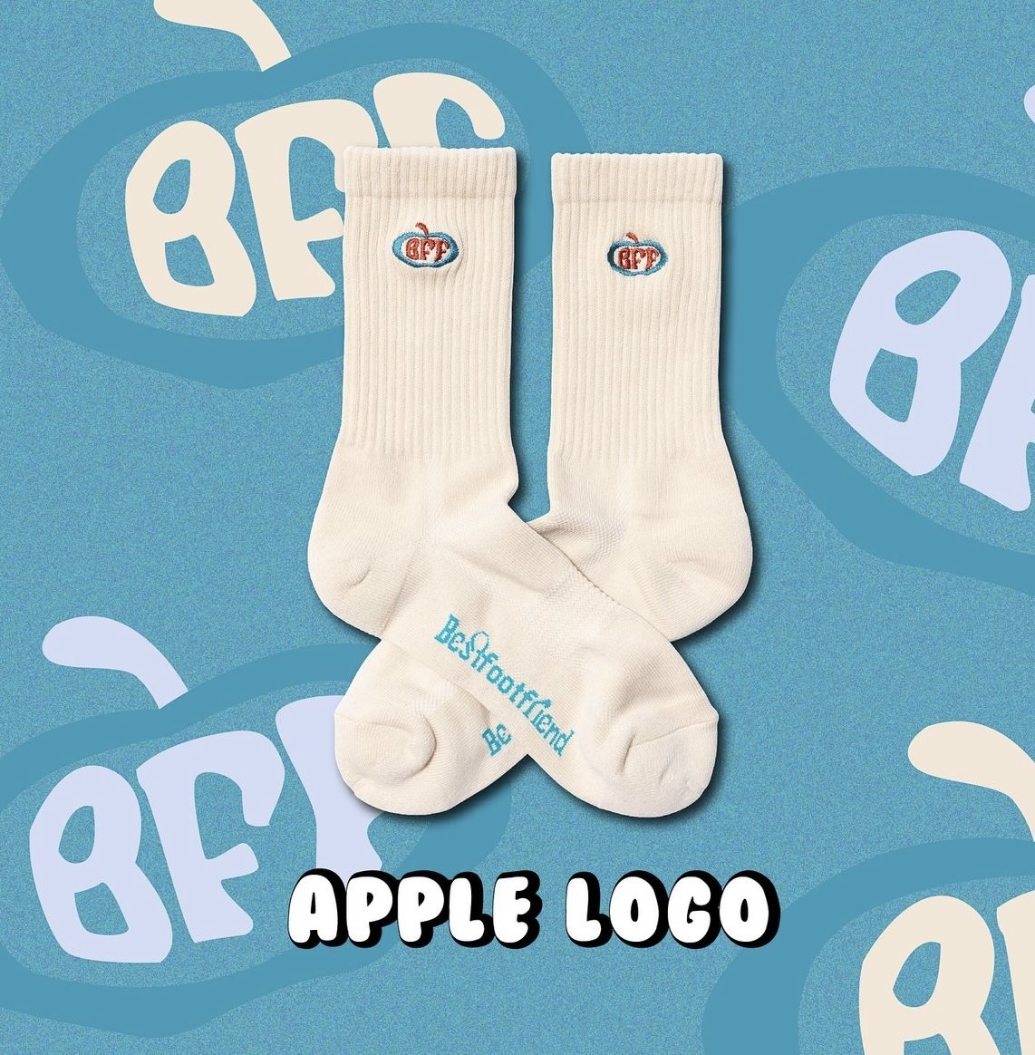 BFF Apple Logo socks 蘋果 2色 BF24021