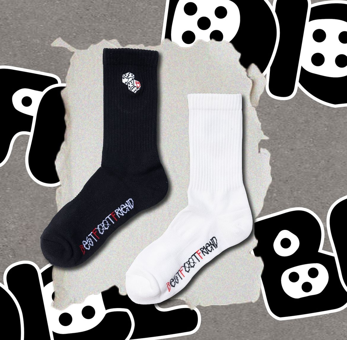 BFF Dice socks 骰子 2色 BF24020