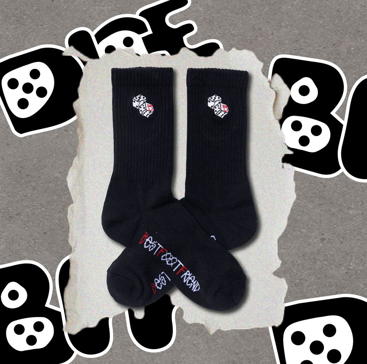 BFF Dice socks 骰子 2色 BF24020