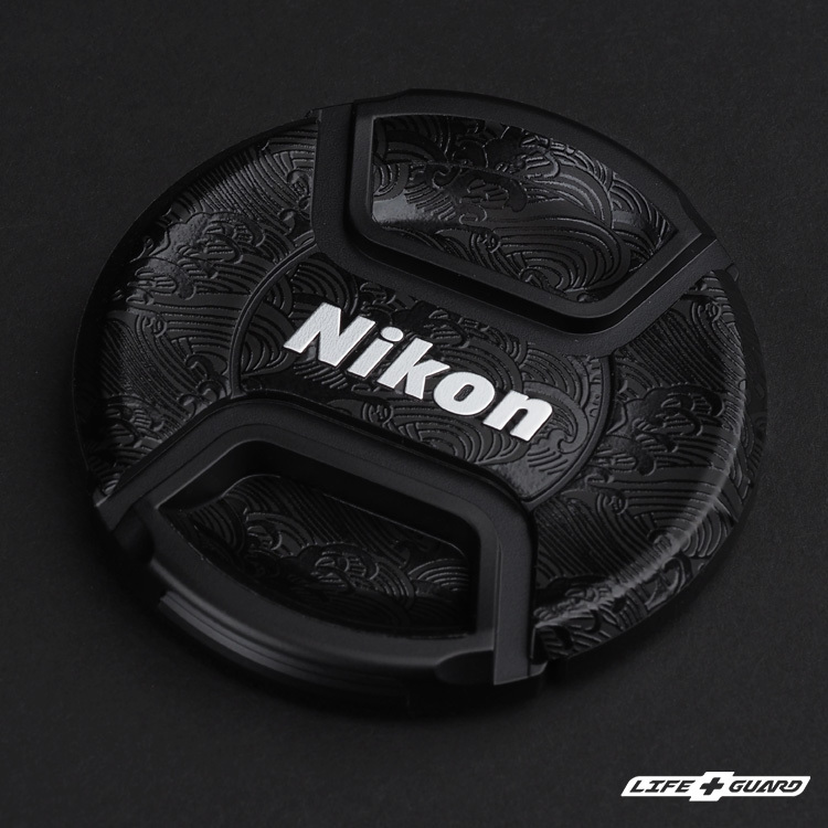 LIFE+GUARD 鏡頭蓋貼膜安裝示意，適用 Nikon AF-S 35mm F1.4 G