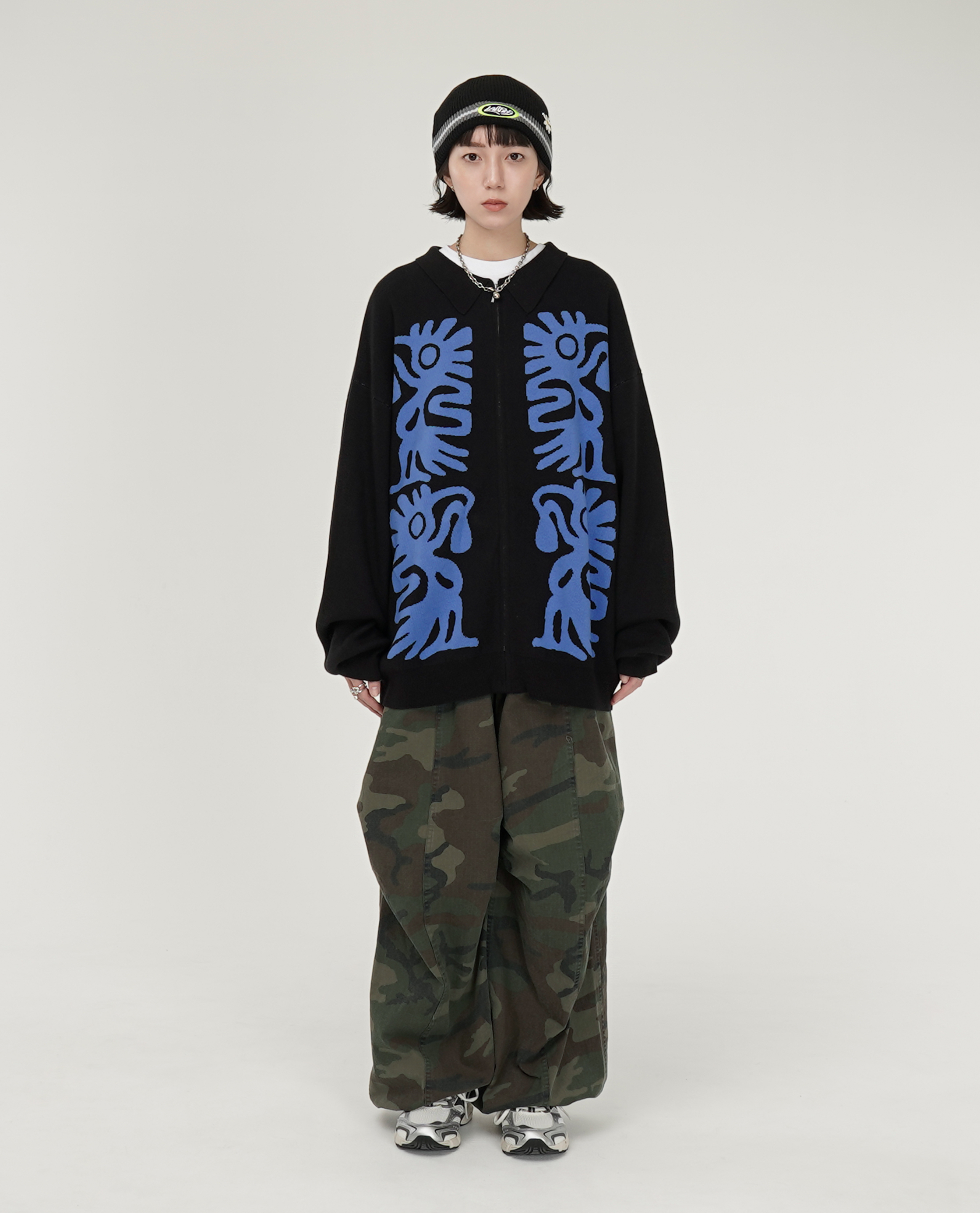 Labros Tribal Zip Up Sweater - 24FW
