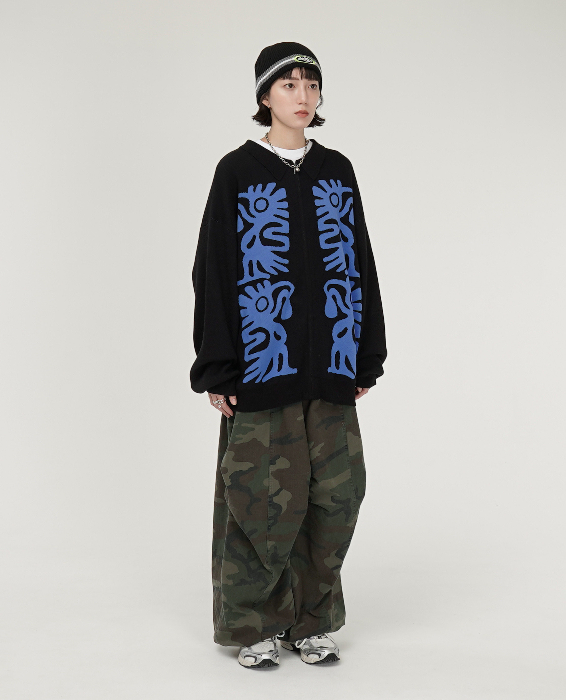 Labros Tribal Zip Up Sweater - 24FW