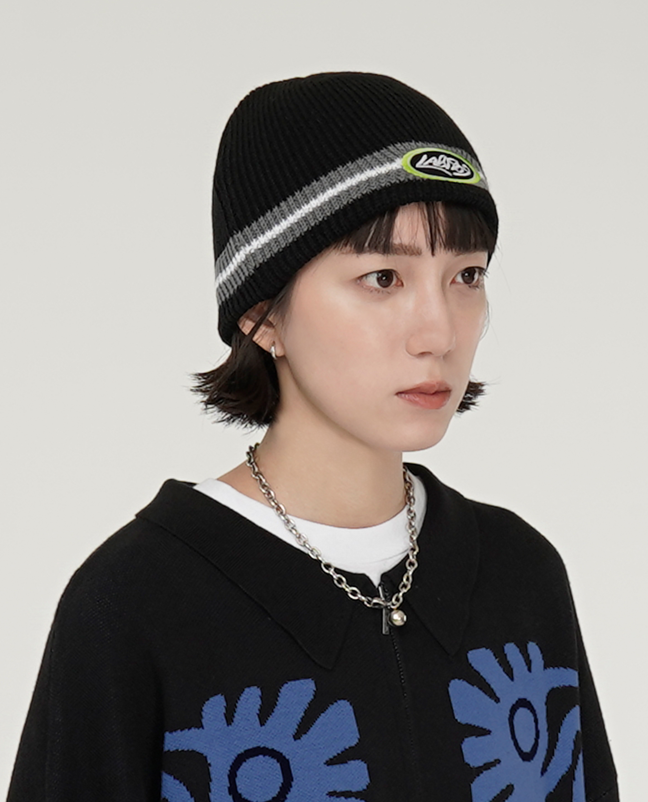 Labros Froggy Stripe Loose Gauge Beanie - 24FW